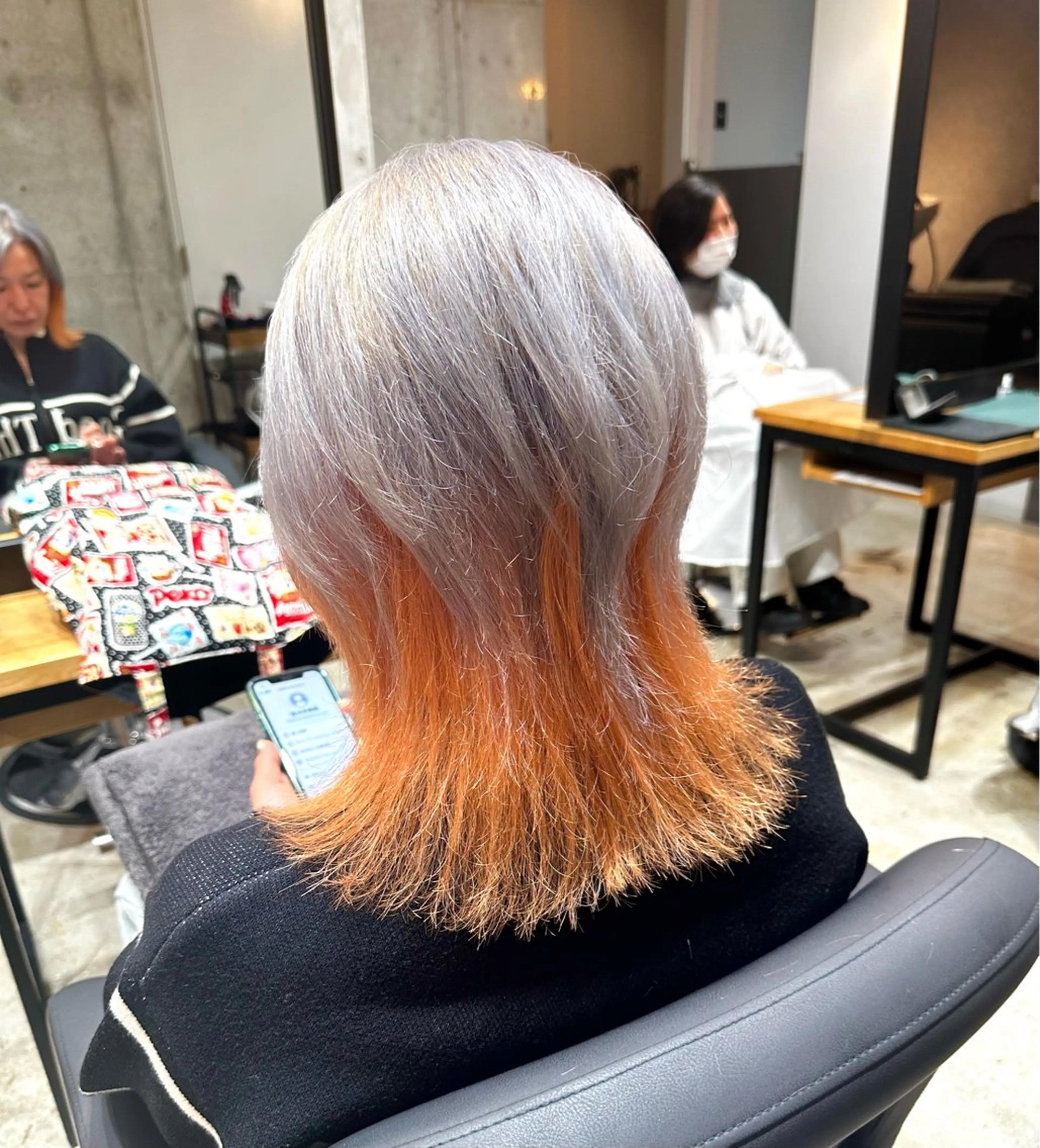 ミディアム カラー カット ヘアカラー トリートメント ✨髪質改善/ハイトー ン/艶髪高山のヘアスタイル