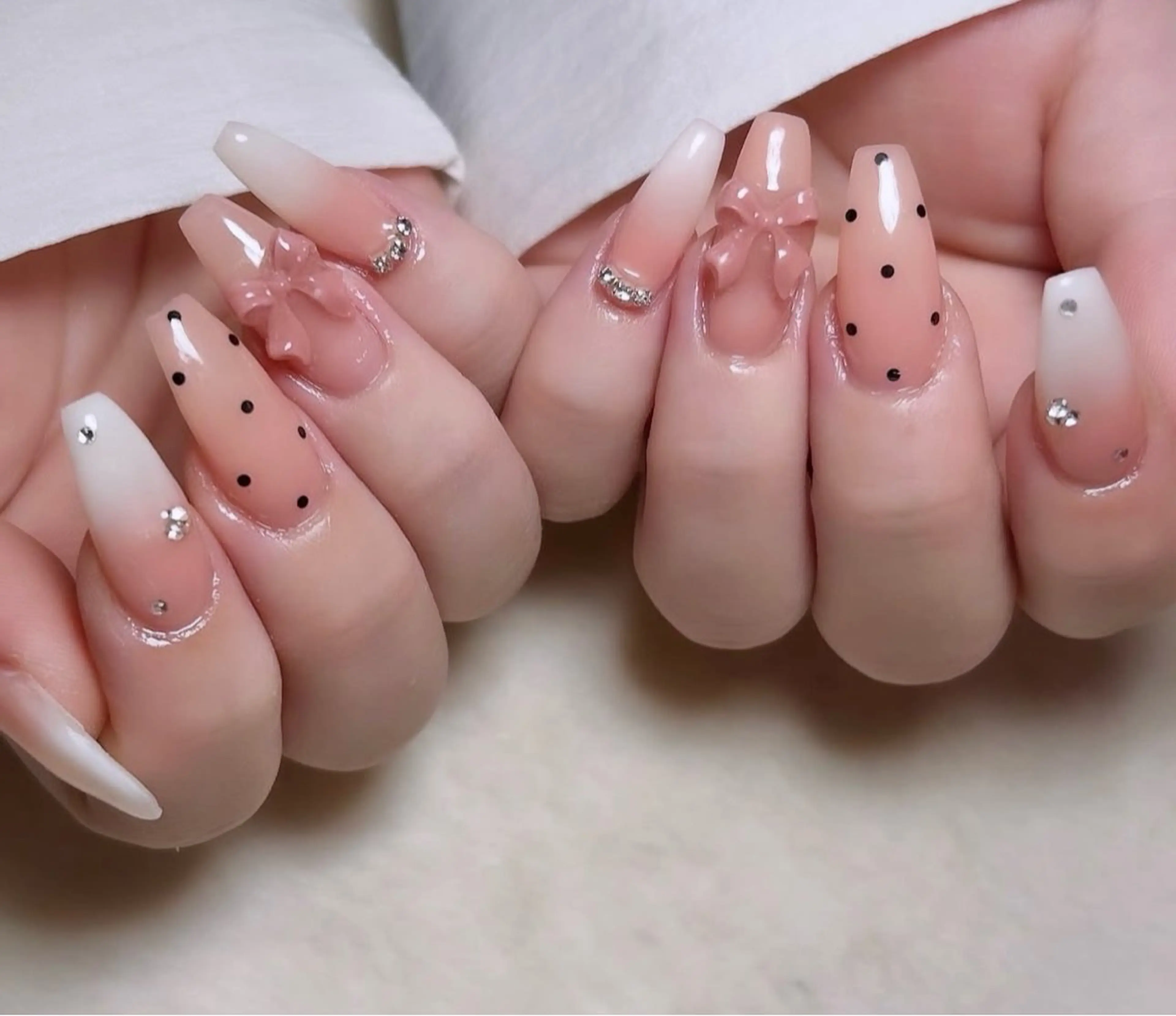 ネイル 韓国ネイル 持ち込み ニュアンスネイル ネイルチップ ハンドネイル TABI ANA.CHUOのネイルデザイン