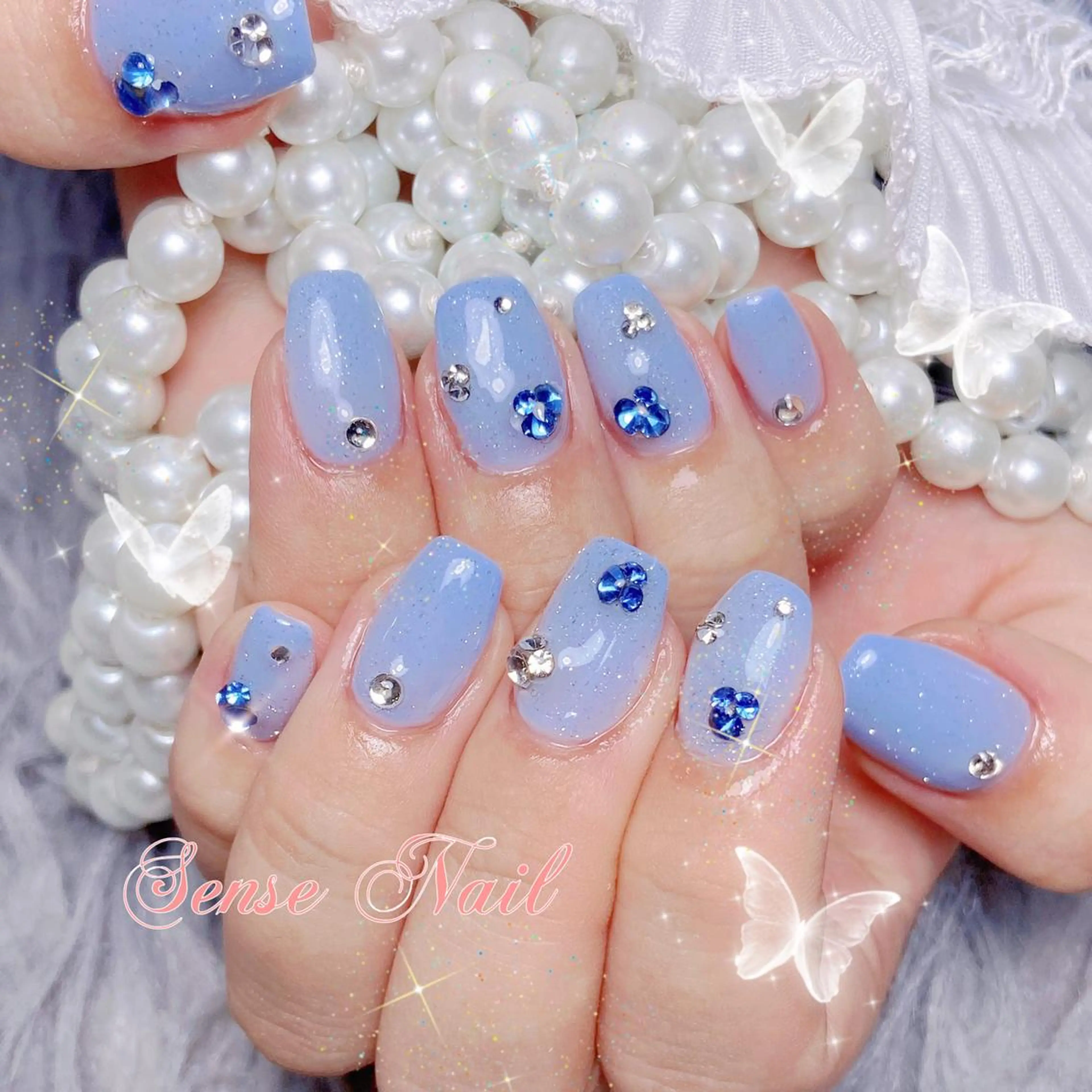 ヘアアレンジ メンズ キッズ マツエク・マツパ ネイル アイブロウ パーマ カラー セミロング Bunny 🐰のネイルデザイン