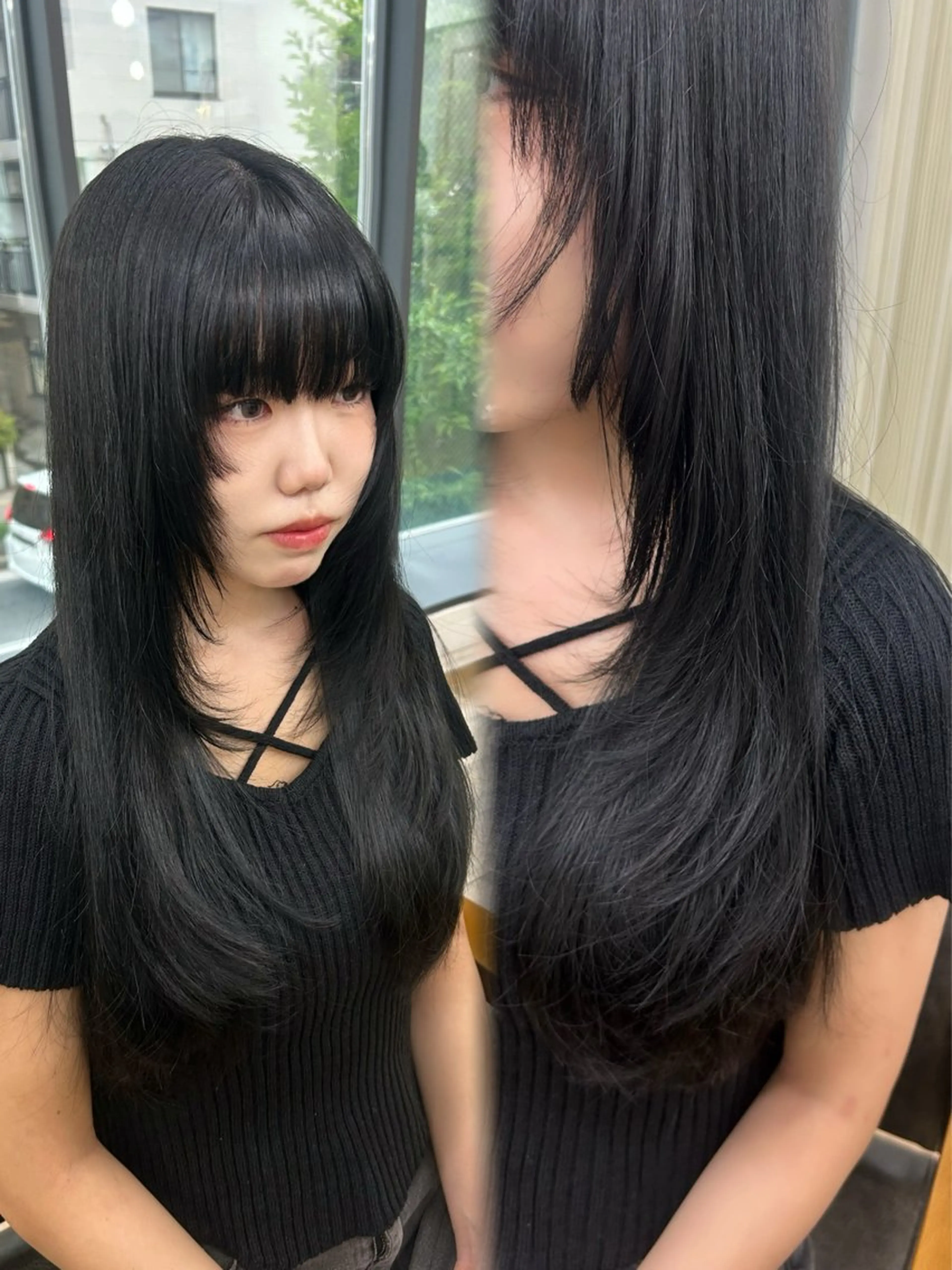 ロング ブリーチなしWカラー /レイヤー/セイナのヘアスタイル