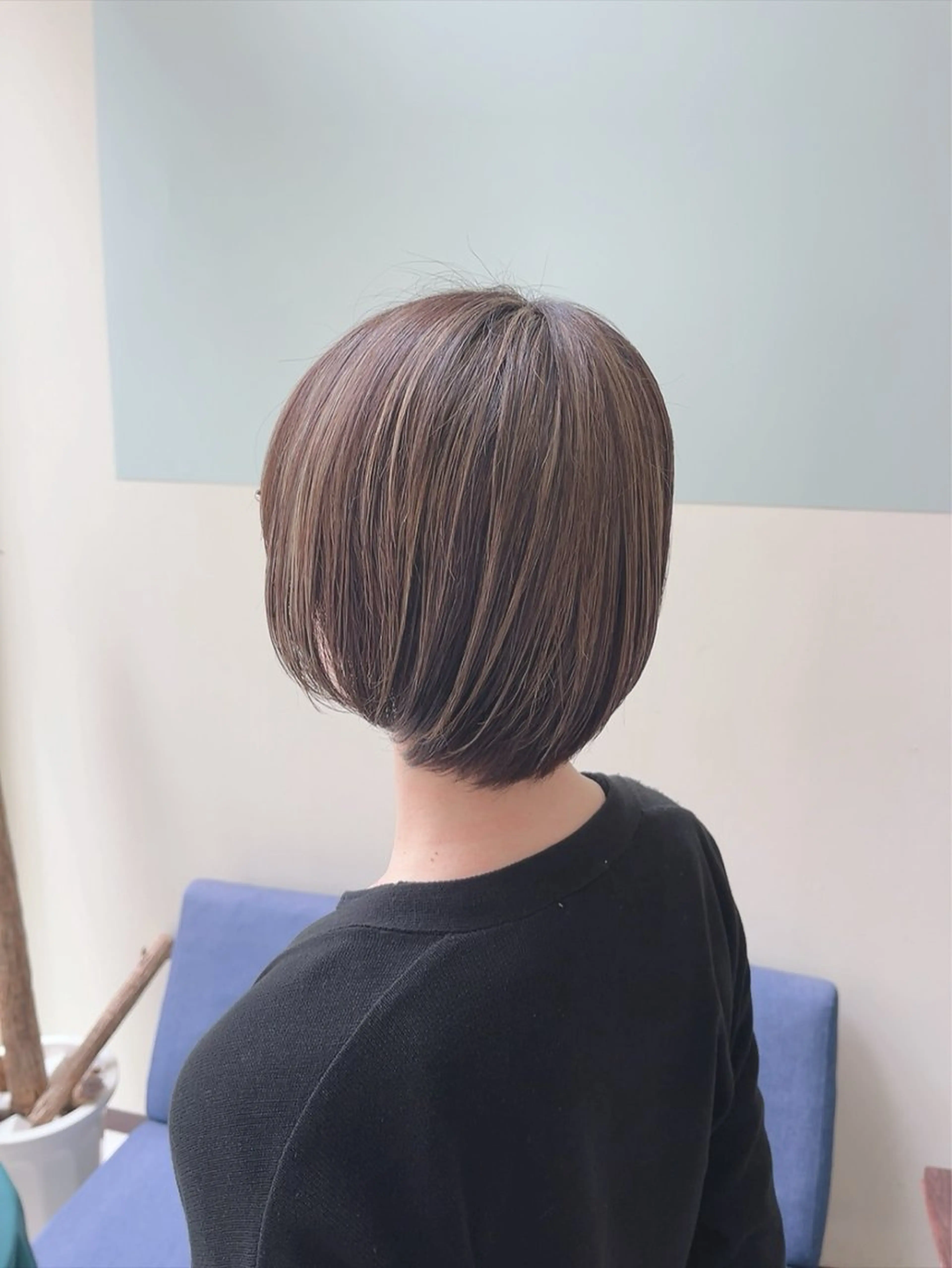 ショート カラー ハイライトカラー ボブ ハイライト カット ヘアカラー トリートメント 林 真之介のヘアスタイル