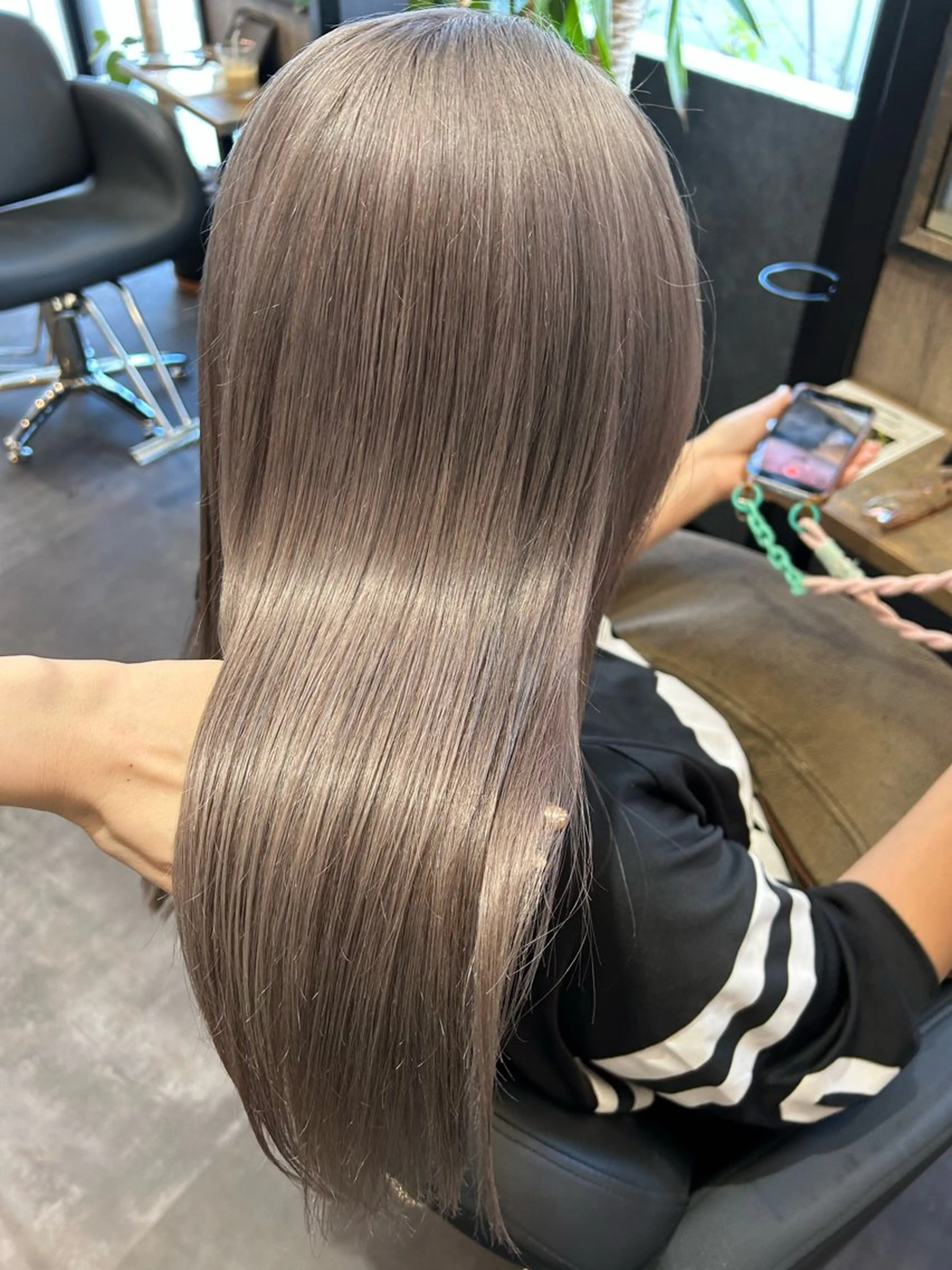 ロング カラー カット ヘアカラー トリートメント Haru/THREE …by velvetのヘアスタイル