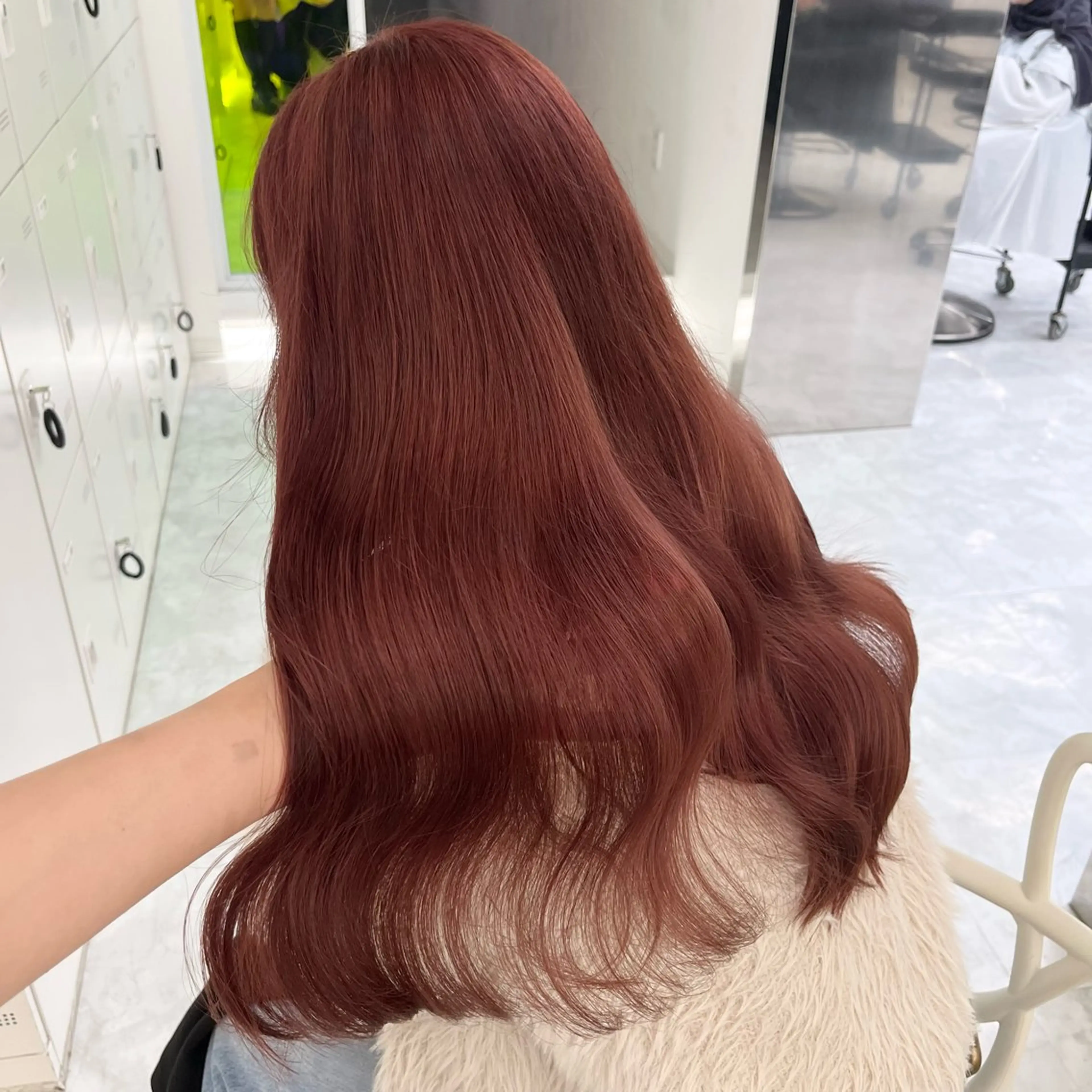 ロング ヘアカラー トリートメント ヘッドスパ ヘアセット 💗韓国暖色ヘア NO.1💗🪽のヘアスタイル