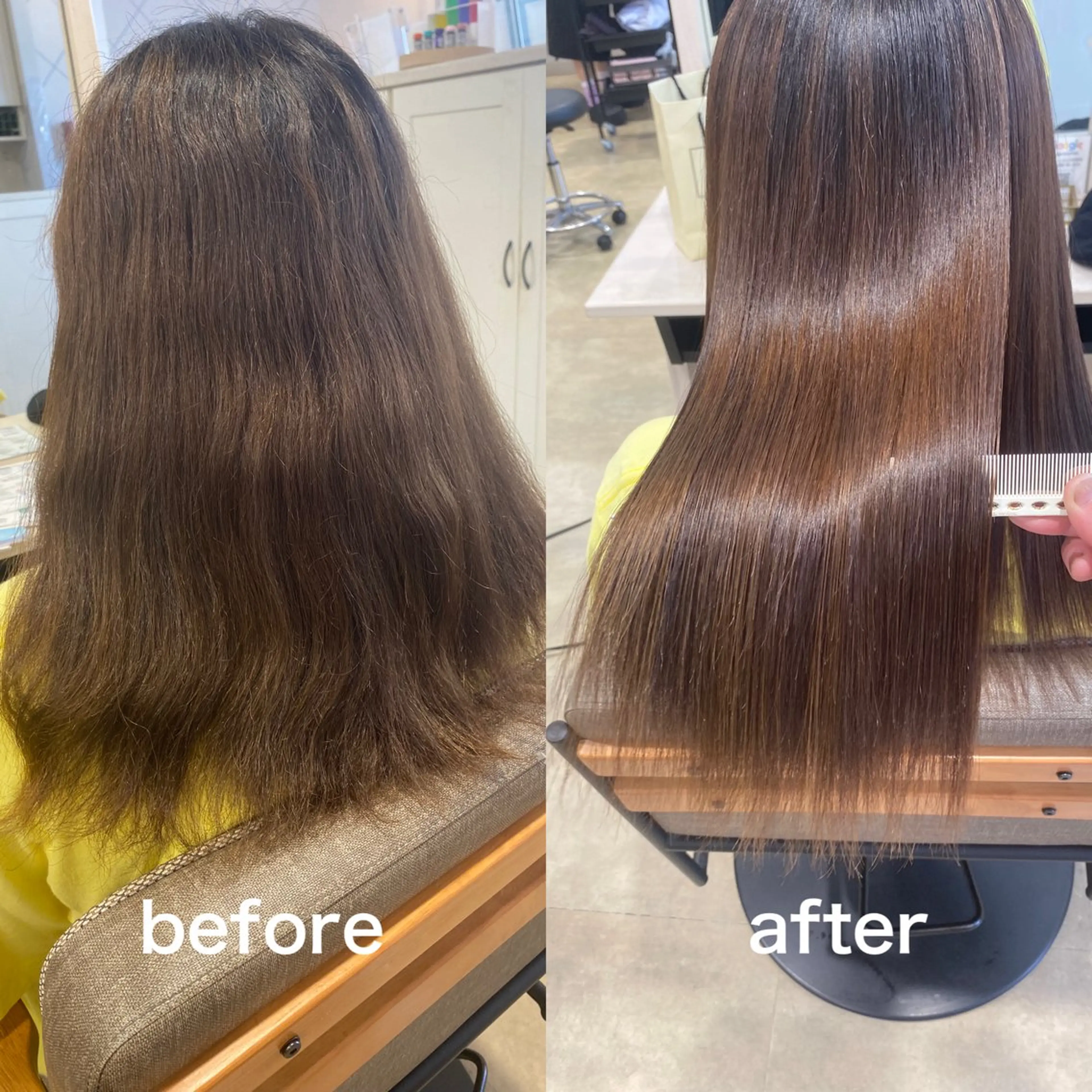 ロング パーマ カット 縮毛矯正 饒平名 知也のヘアスタイル