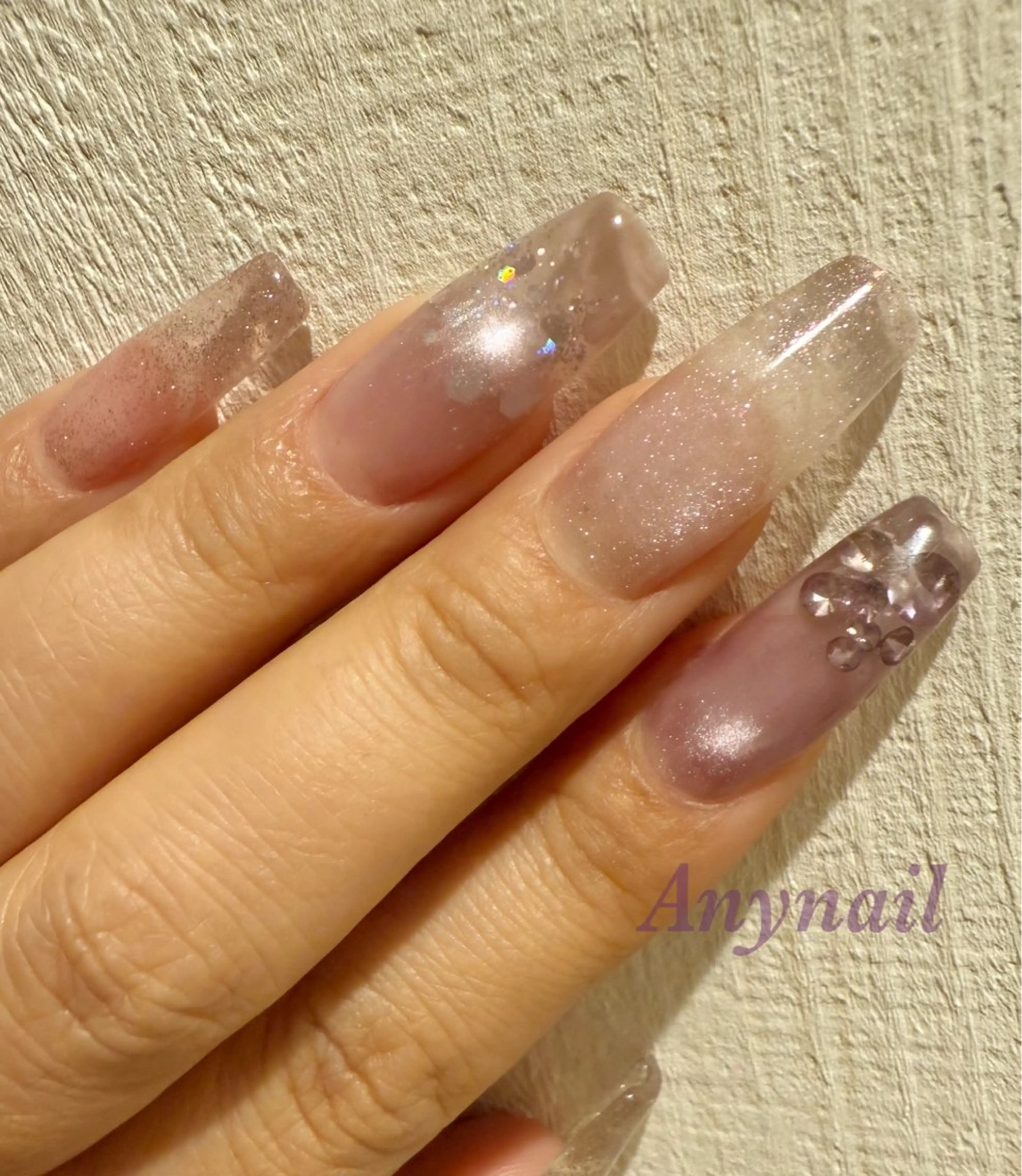 ネイル クリアネイル マグネットネイル スカルプネイル 岩澤 恵子のネイルデザイン