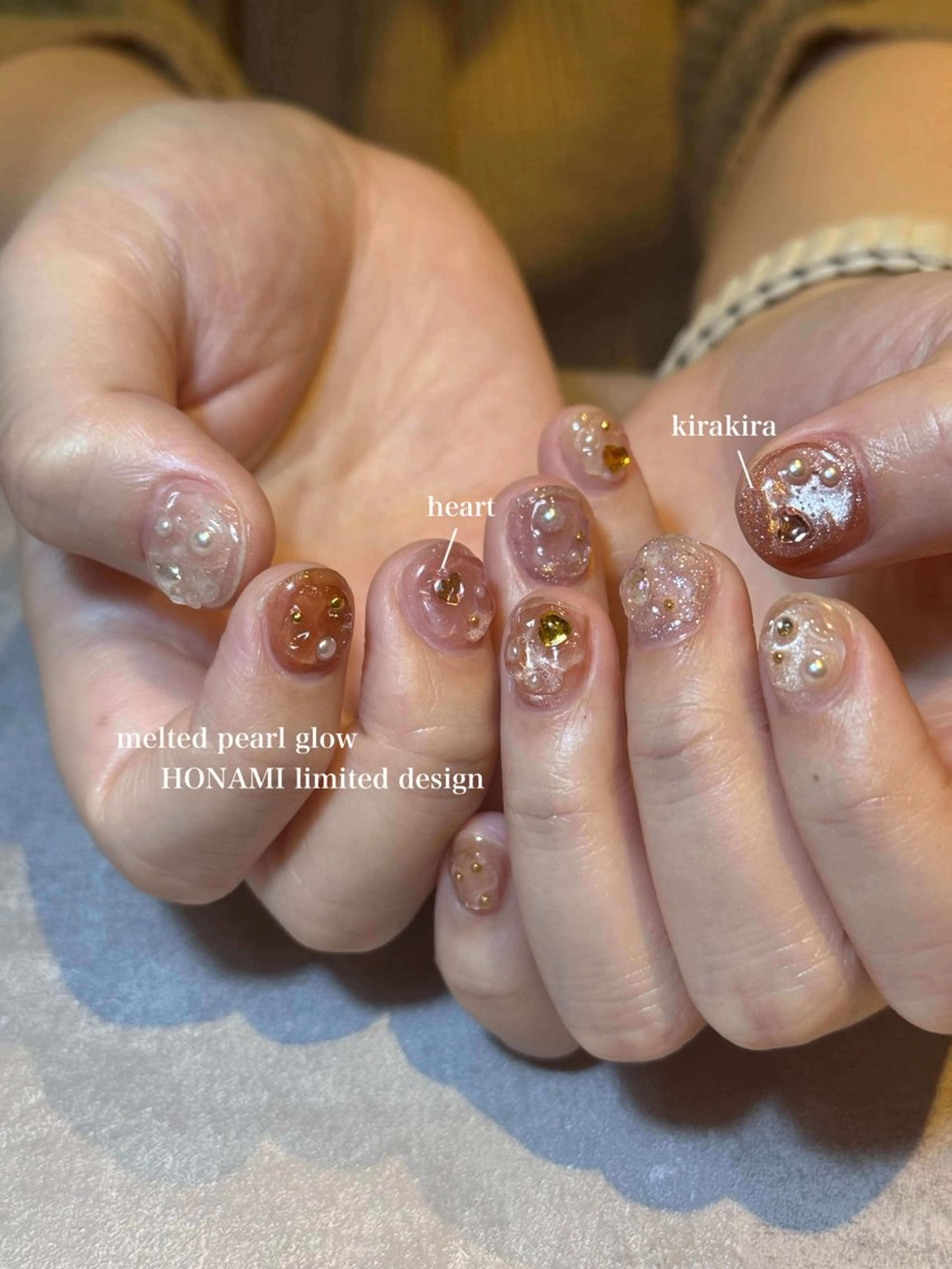 ネイル ジェルネイル キラキラネイル ニュアンスネイル パラジェル HONAMI パラジェル専門店のネイルデザイン