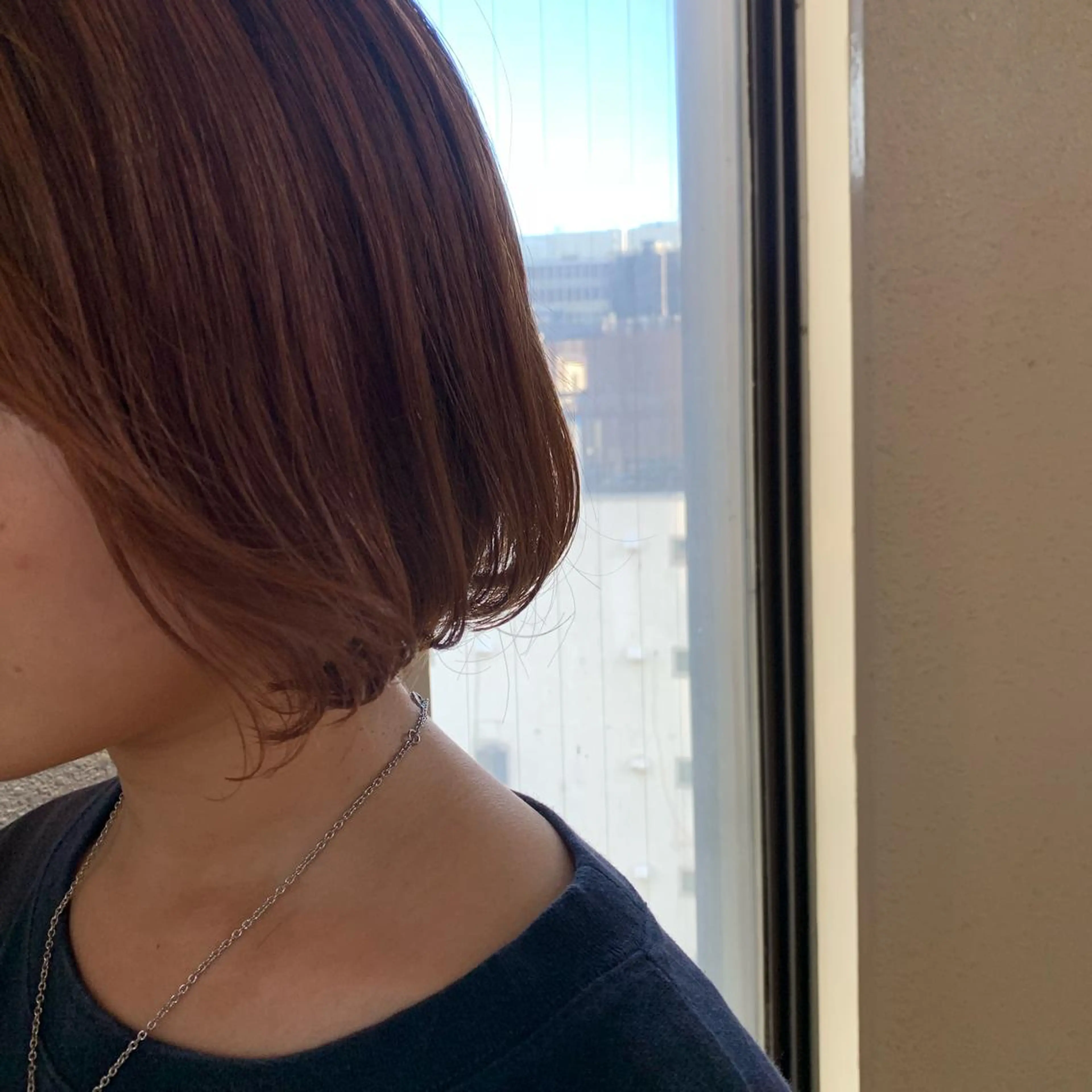 ショート カラー ヘアアレンジ ブラウンカラー オレンジ オレンジブラウン エギョモリ タンバルモリ 韓国×巻ける髪質改善 💍maki💍のヘアスタイル