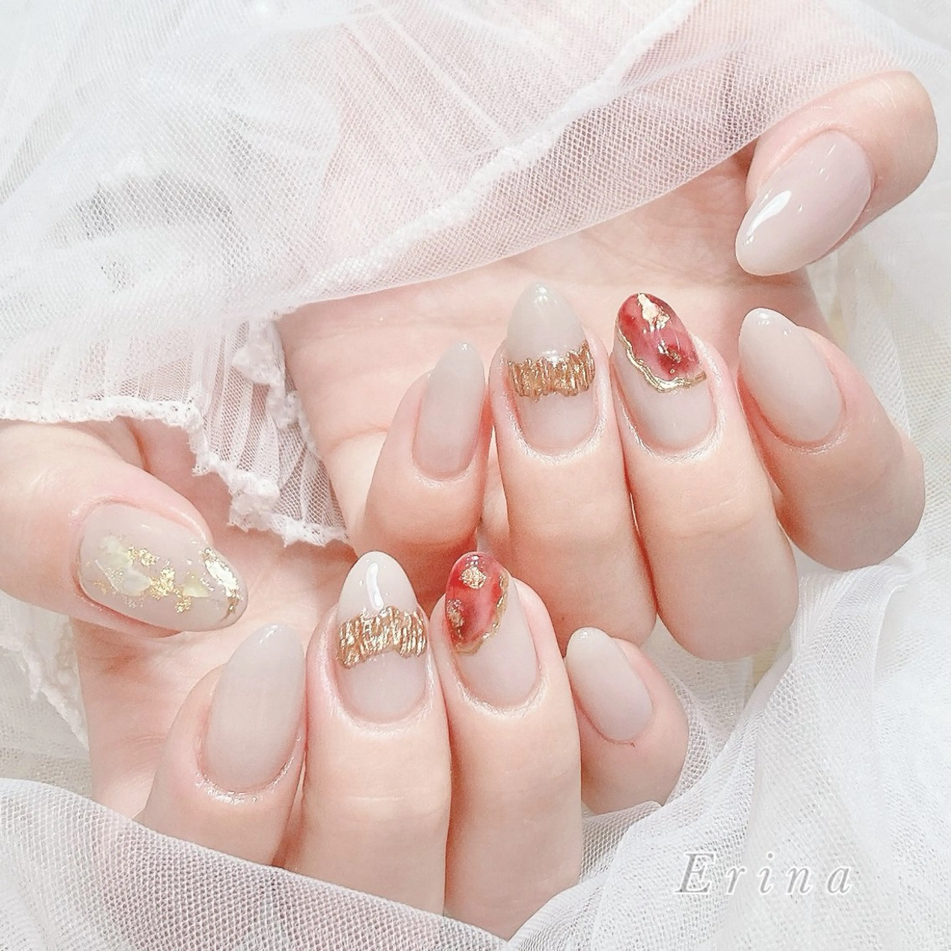 ネイル Erina🐱 フィルイン💅パラのネイルデザイン