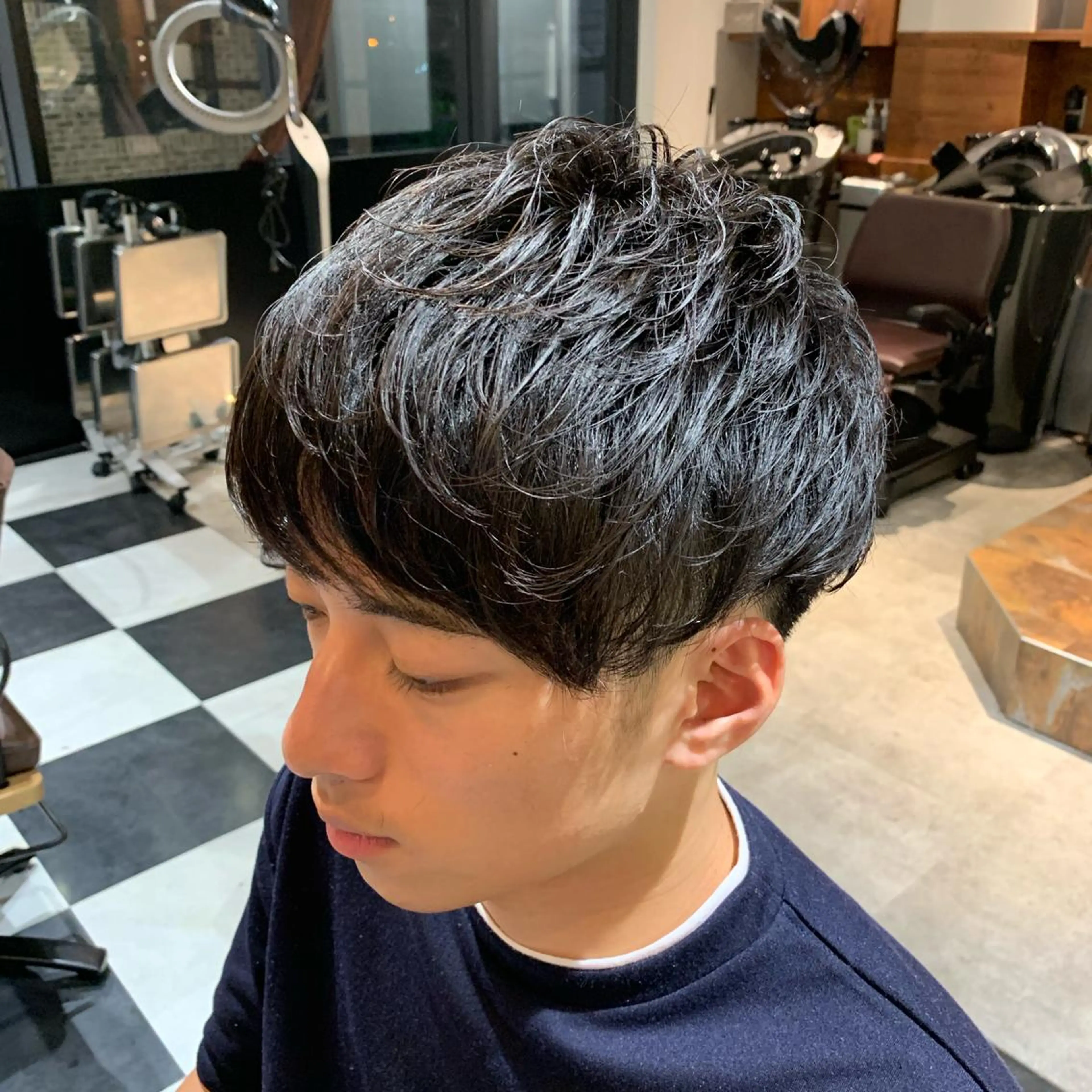 ミディアム 坪井 彰吾のヘアスタイル