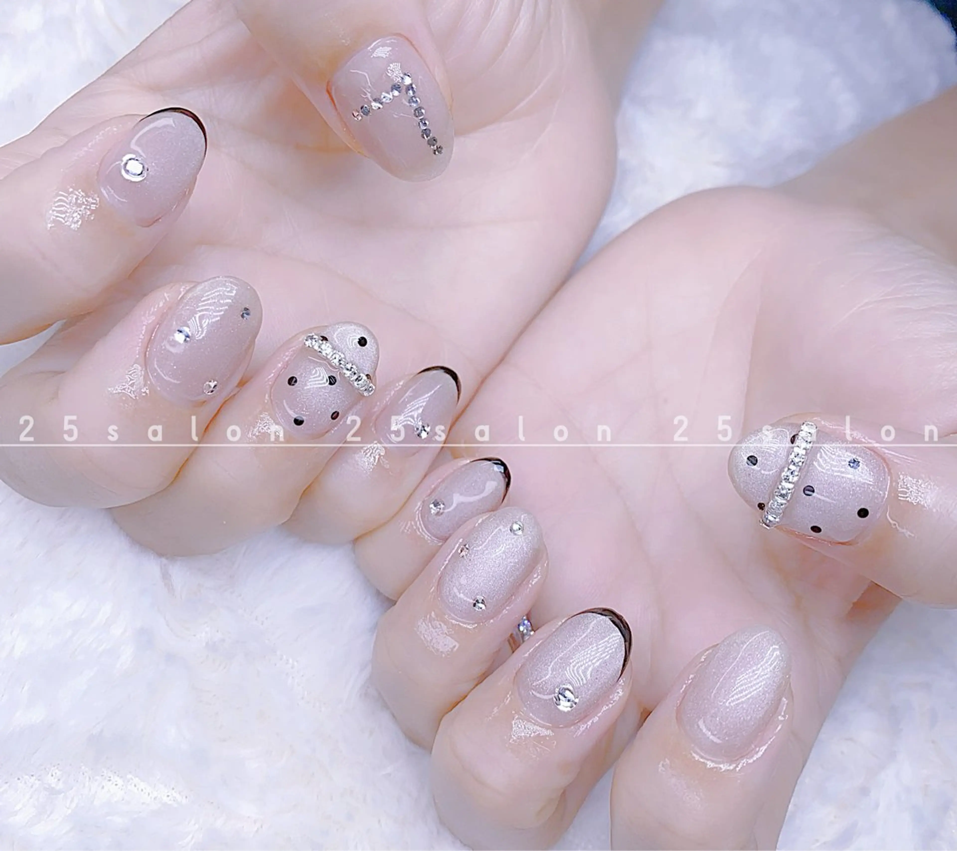 ネイル オーロラネイル チークネイル フットネイル フレンチネイル ジェルネイル 2 5のマツエク・マツパデザイン