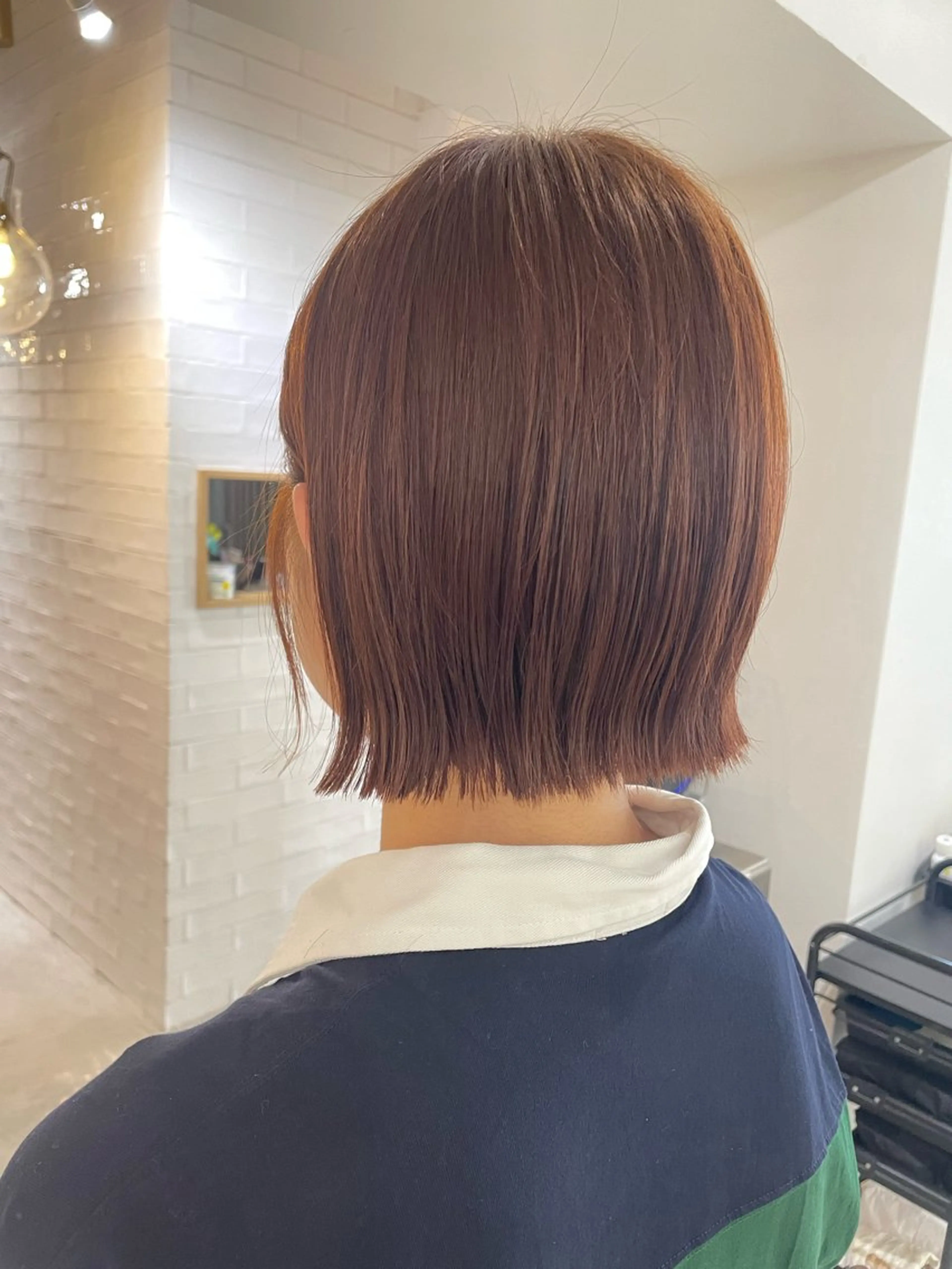 ショート カラー 切りっぱなしボブ オレンジ ボブ カット ヘアカラー トリートメント 平澤 萌香のその他イメージ