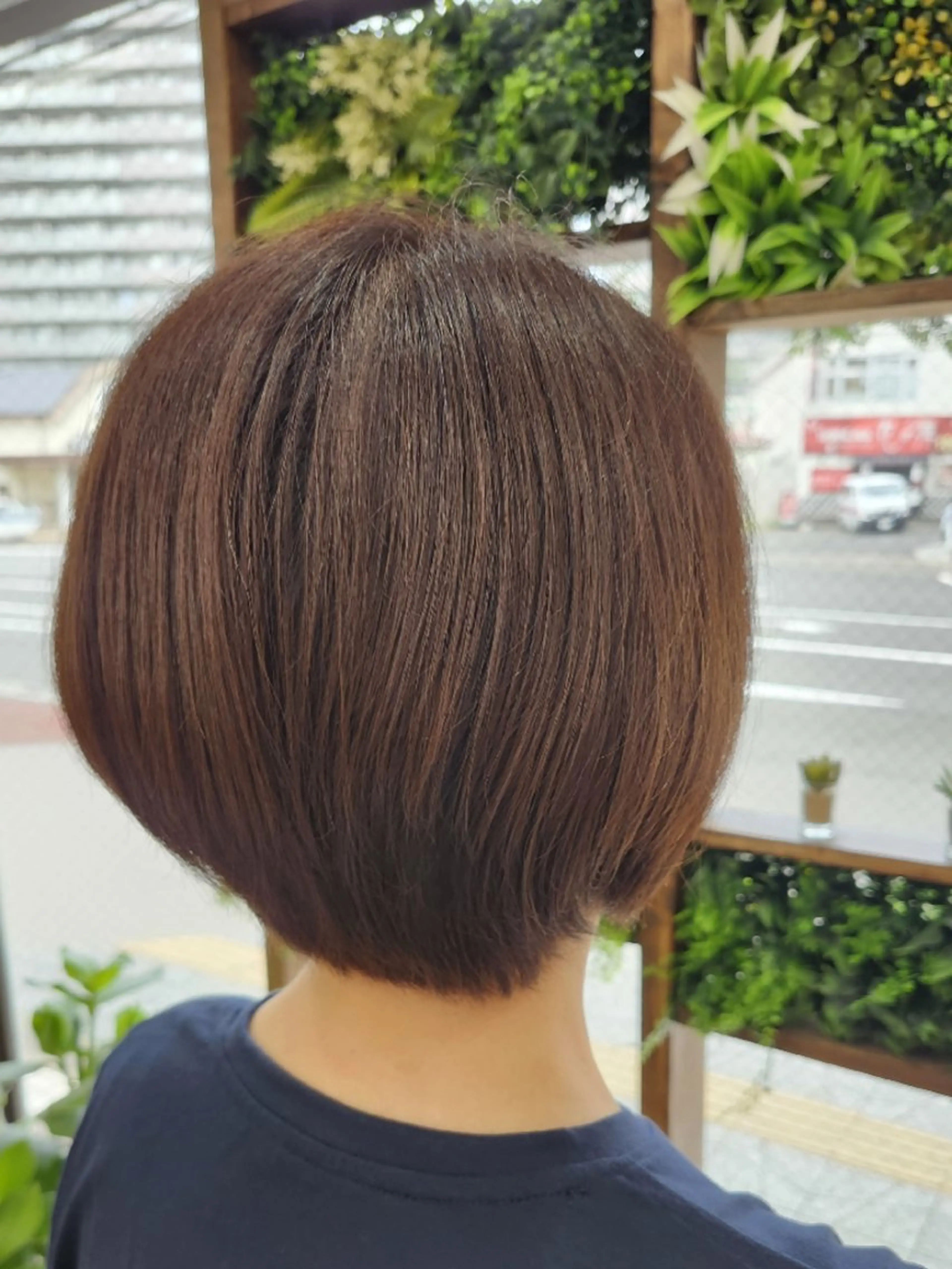 ショート カラー ブラウンカラー ボブ カット ヘアカラー クラウド ヘアーのヘアスタイル