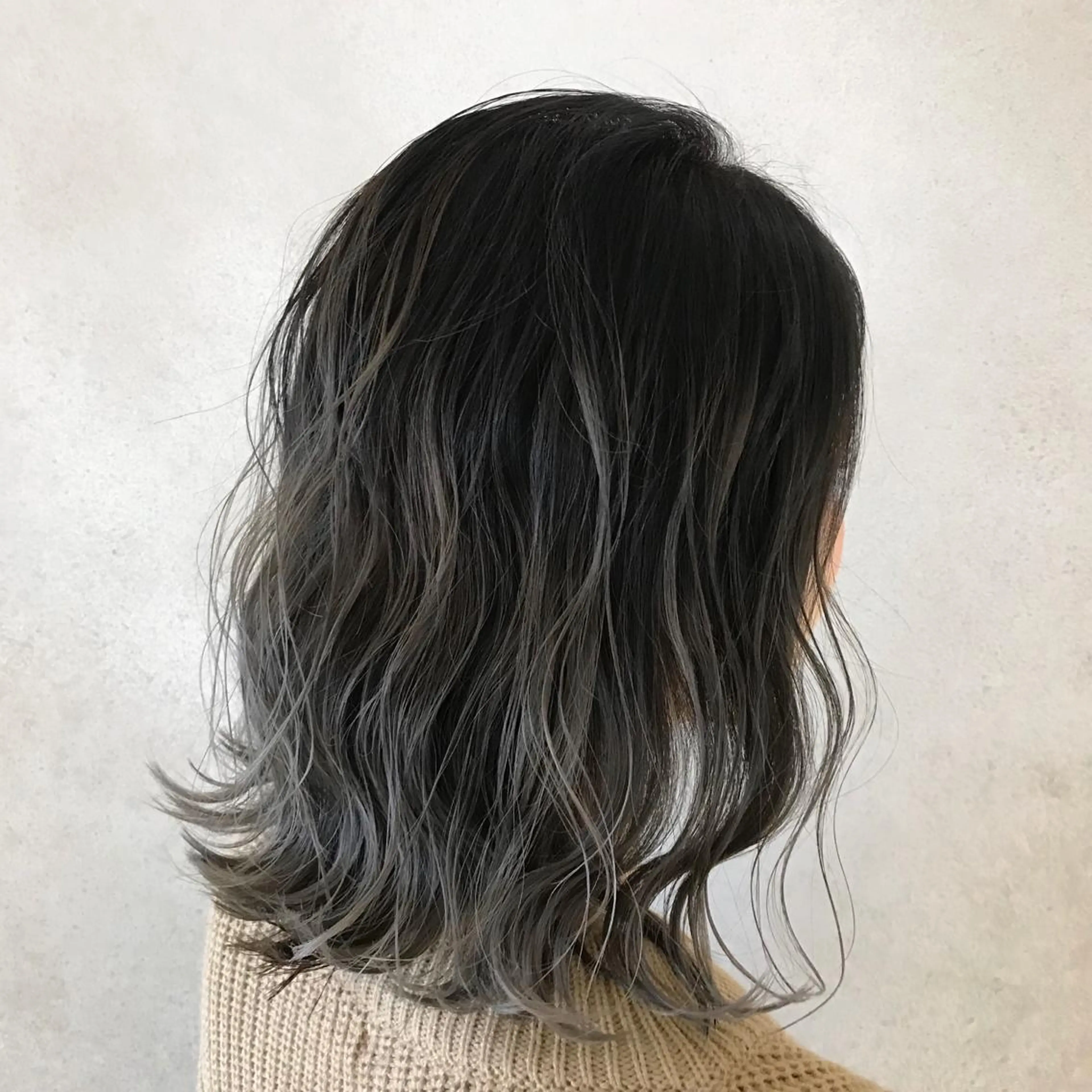 ミディアム カット ヘアカラー トリートメント 福原 優介のヘアスタイル