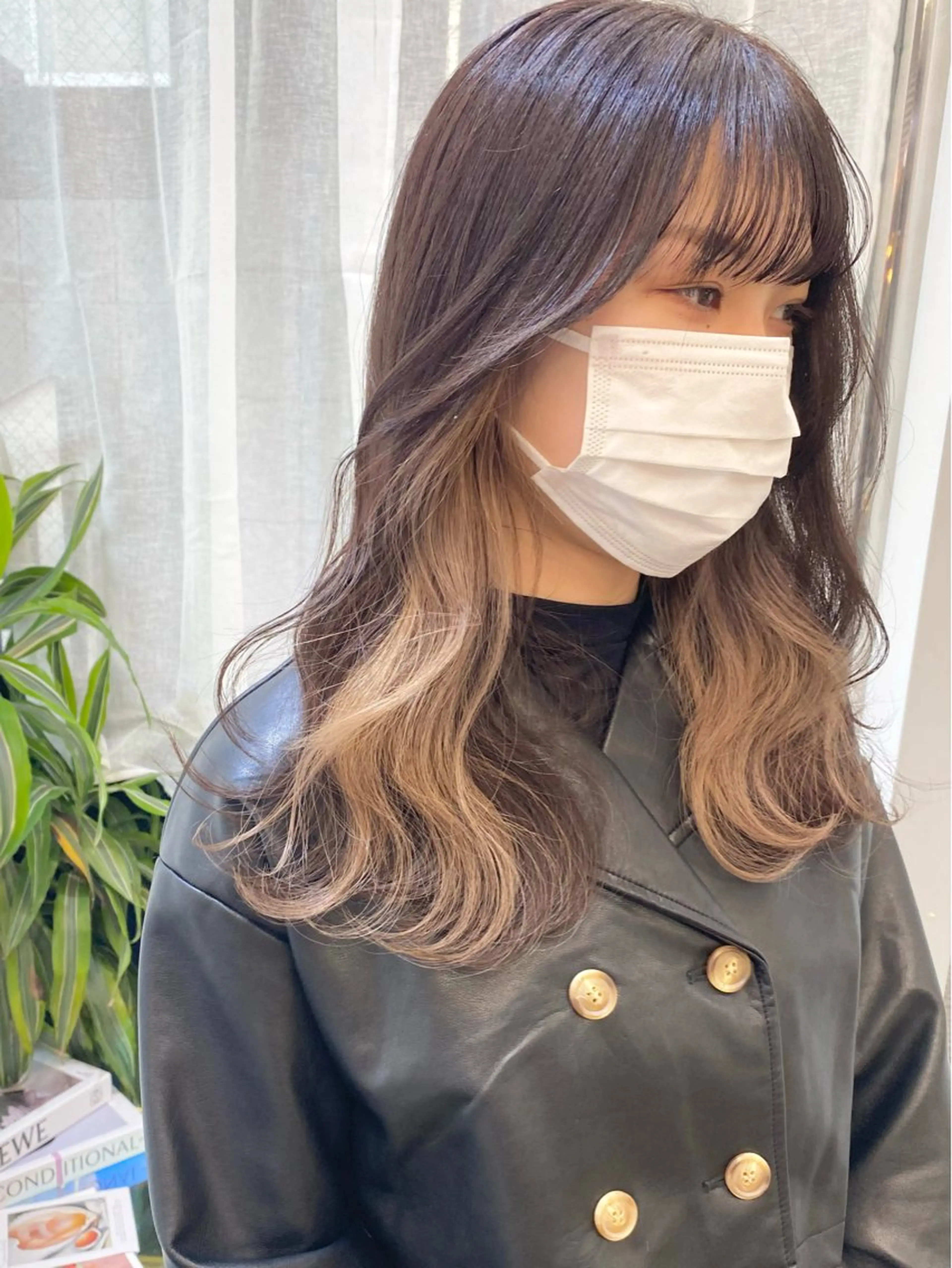 セミロング カラー ベージュカラー ブリーチ ケアブリーチ ハイトーンカラー ヘアカラー パーマ/ケアブリーチ /博多/YOSUKEのヘアスタイル