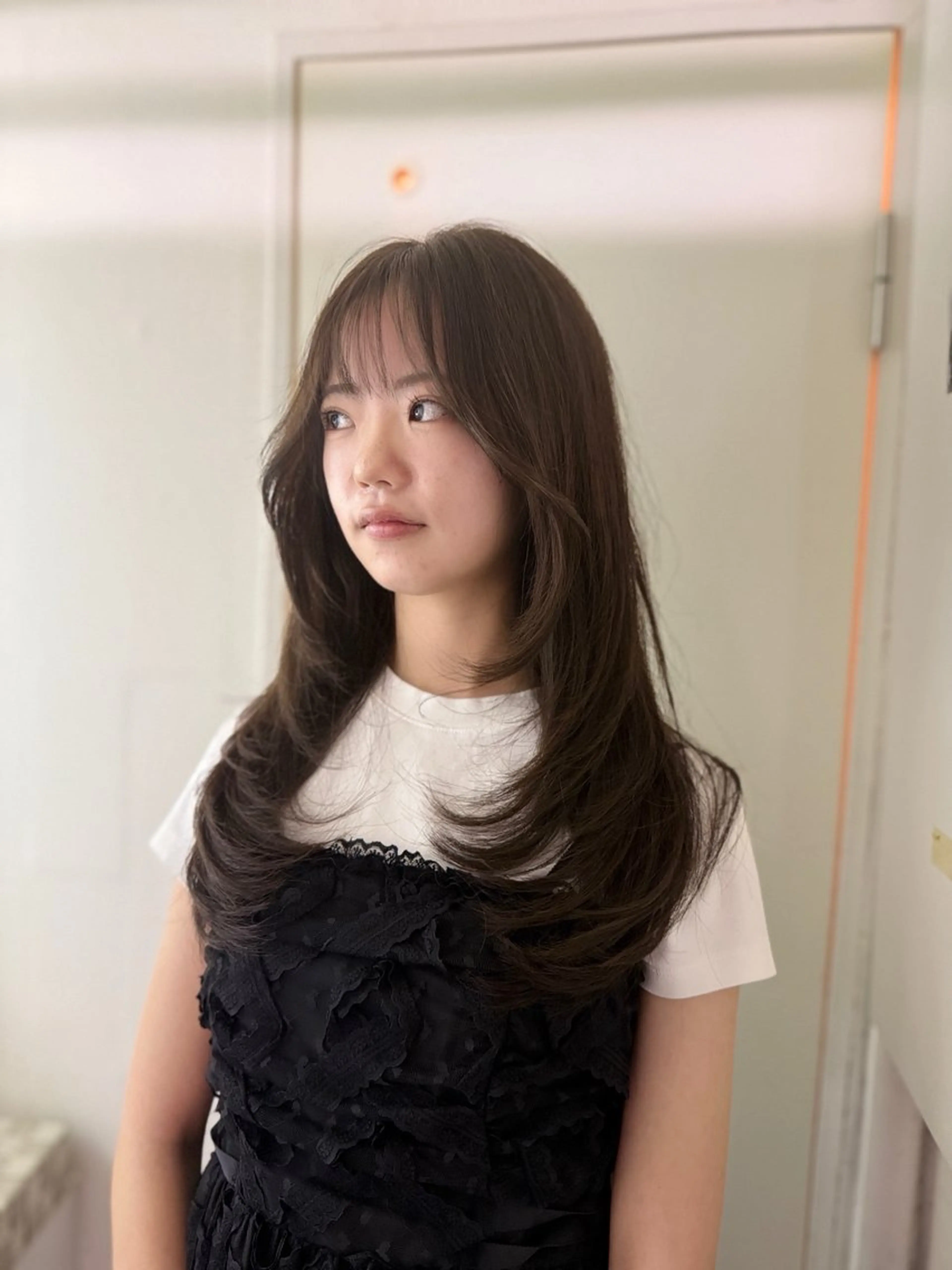 ロング カラー ショートボブ ブリーチ ダブルカラー イルミナカラー ブリーチなしカラー カット ヘアカラー トリートメント opus 店長大和 レイヤー/赤み消しのヘアスタイル