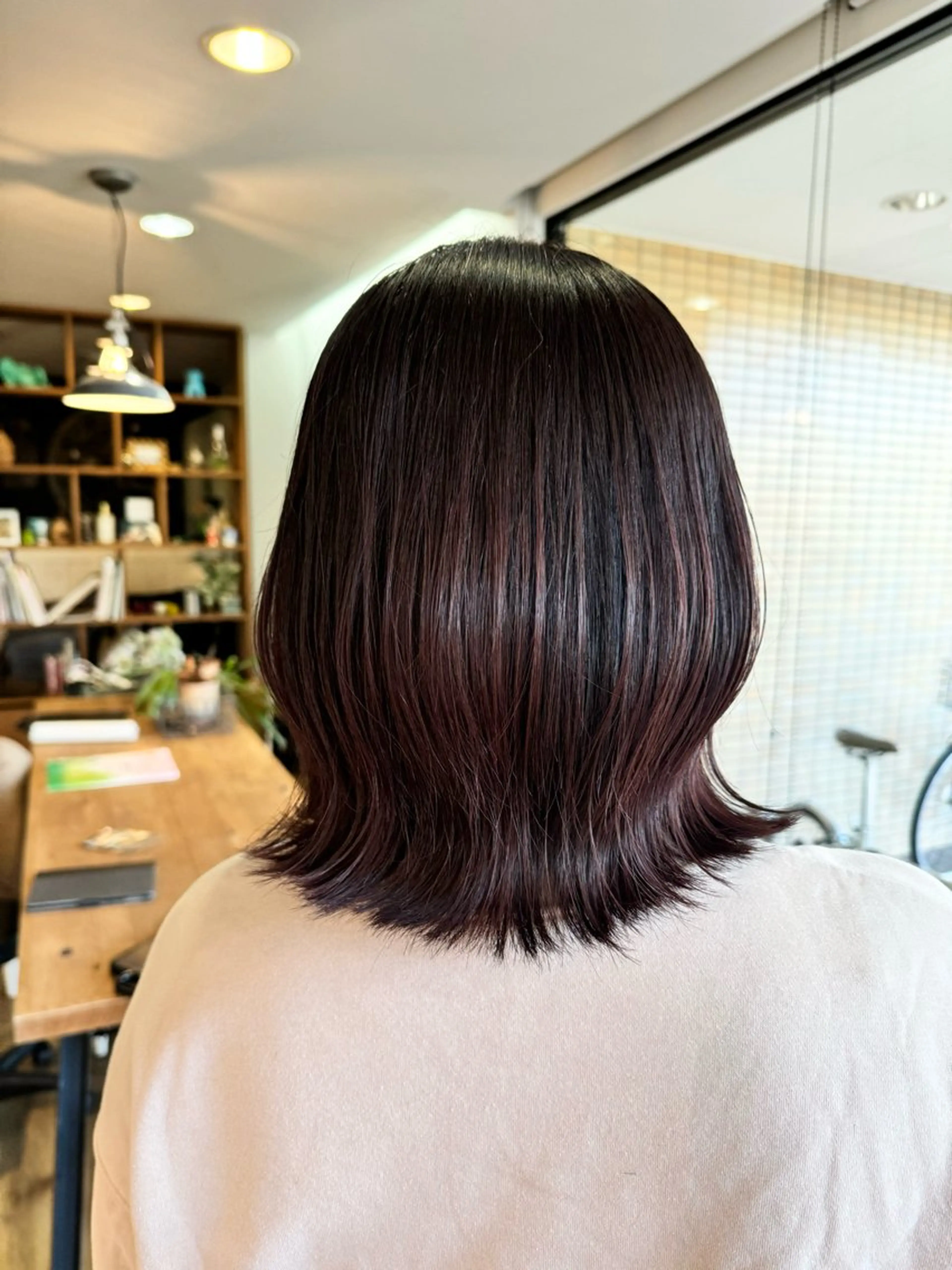 ロング カラー ピンクカラー バイオレットカラー ヘアカラー トリートメント ツキダテ ユイのヘアスタイル