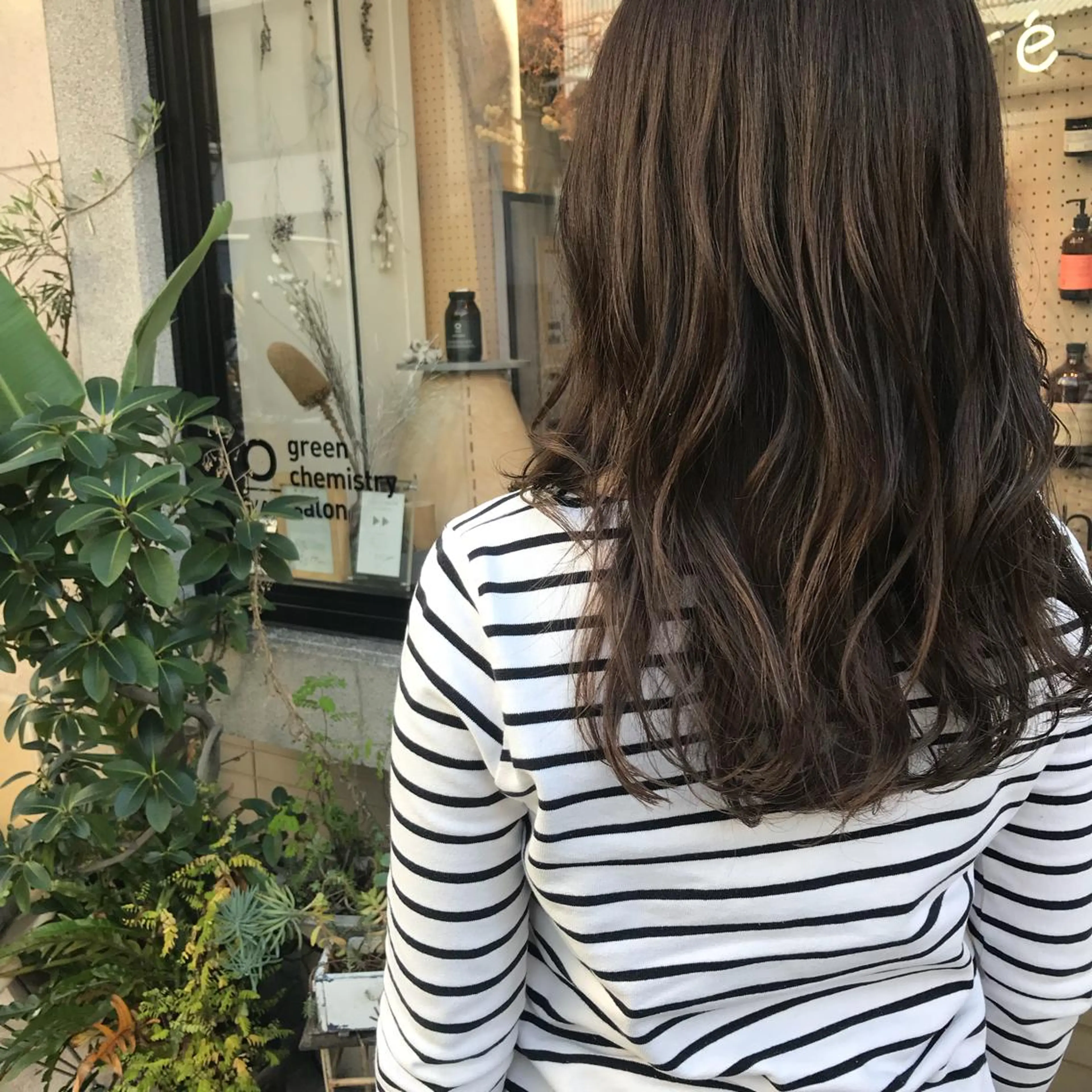 セミロング カット ヘアカラー トリートメント 艶髪color💎髪 質改善ストレート大吉のヘアスタイル