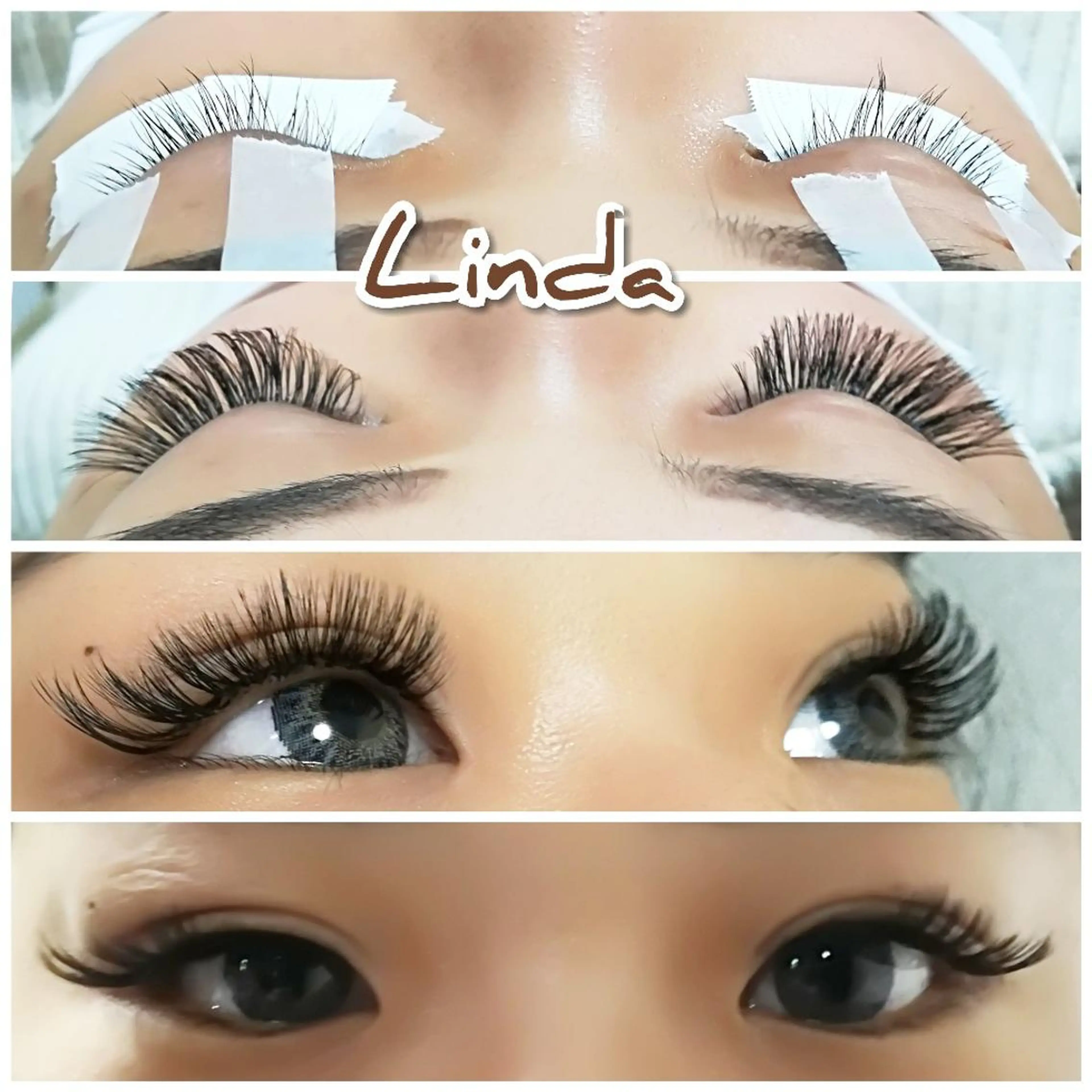 マツエク・マツパ 付け放題 目尻長め ボリュームラッシュ linda lashesのマツエク・マツパデザイン