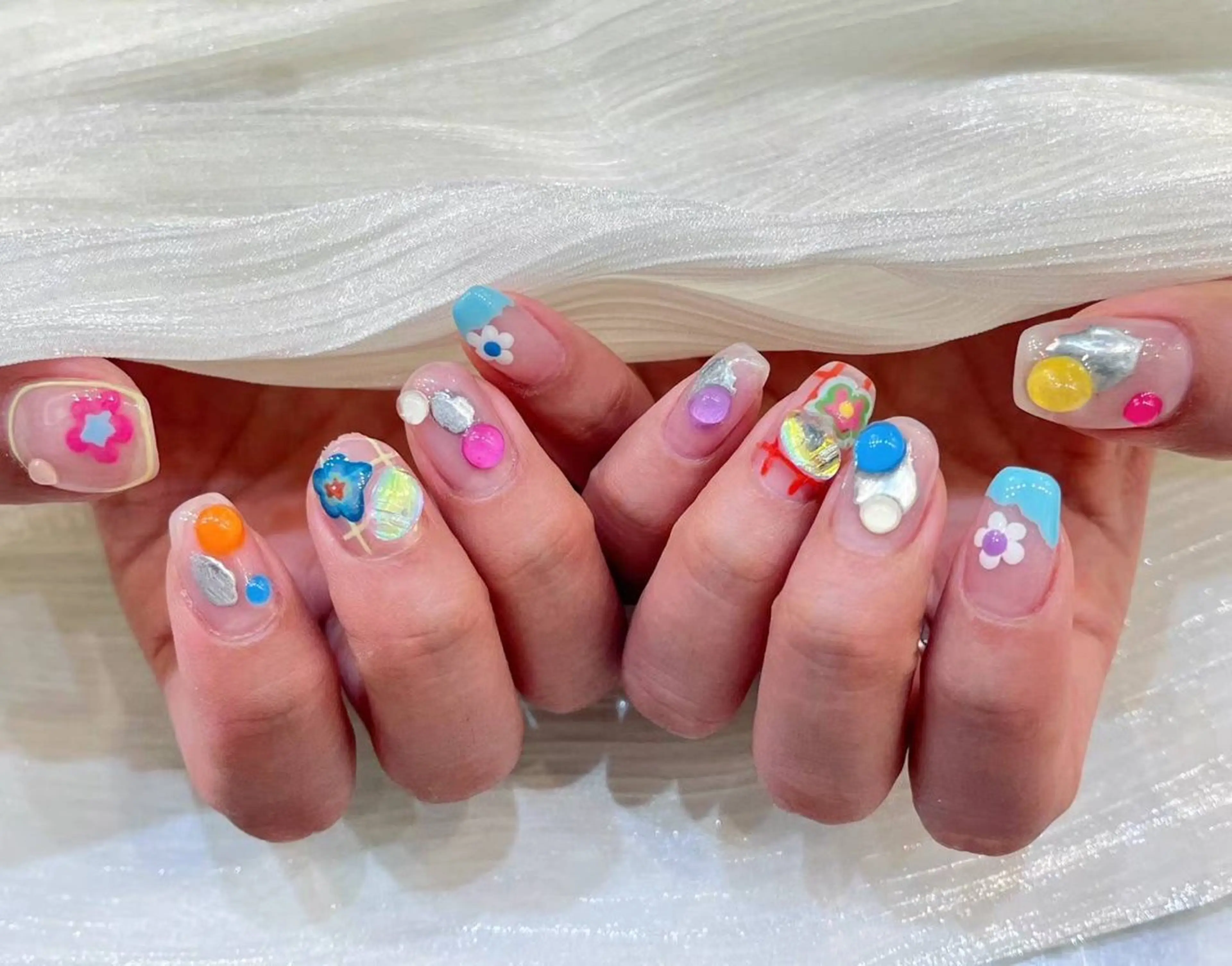 ネイル アートネイル フラワーネイル フットネイル ジェルネイル マグネットネイル Babarla Nailのネイルデザイン