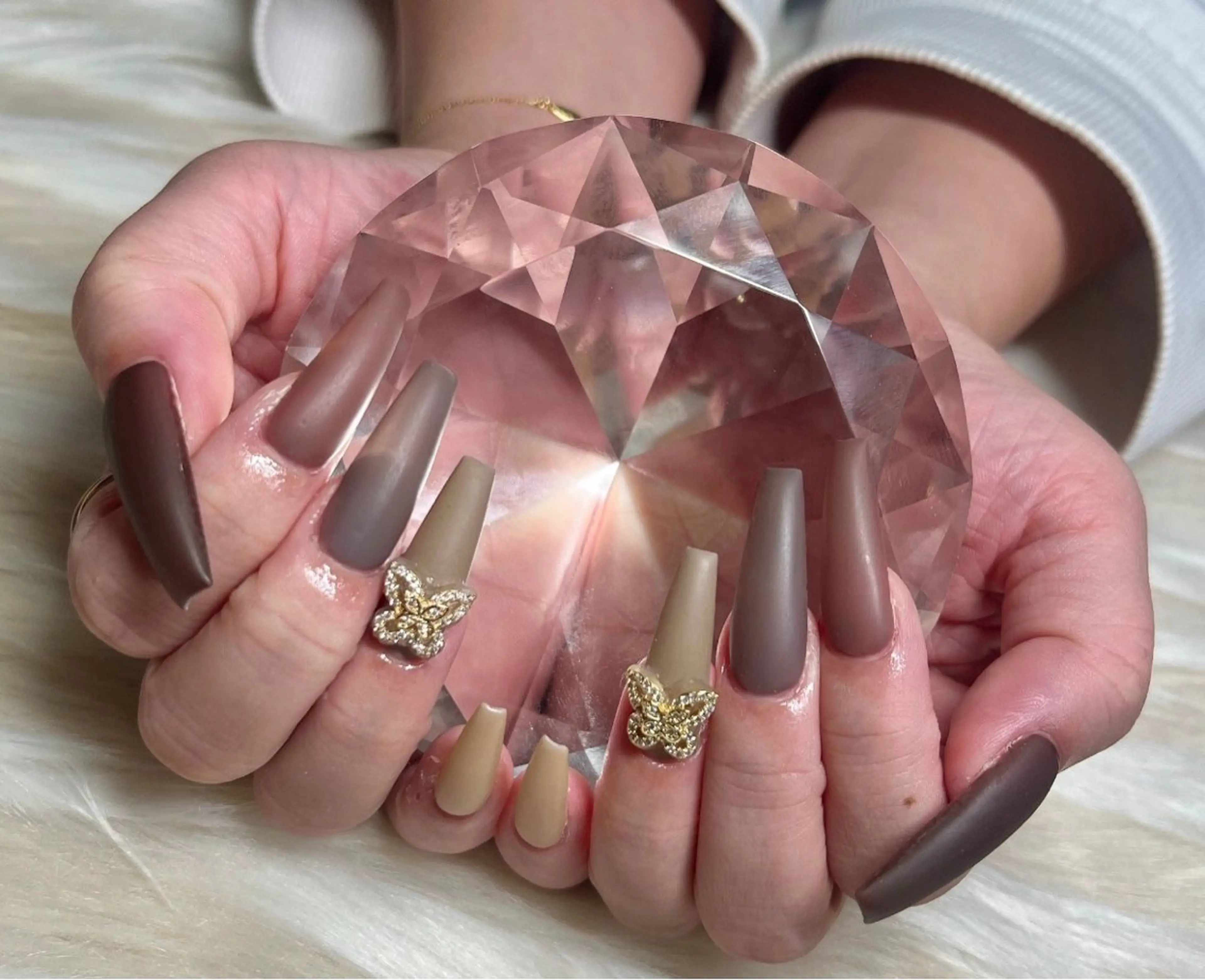 ネイル ボルドー 長さ出し フレンチネイル ジェルネイル グラデーション ハンドネイル Nail&eye Belire 新宿のネイルデザイン