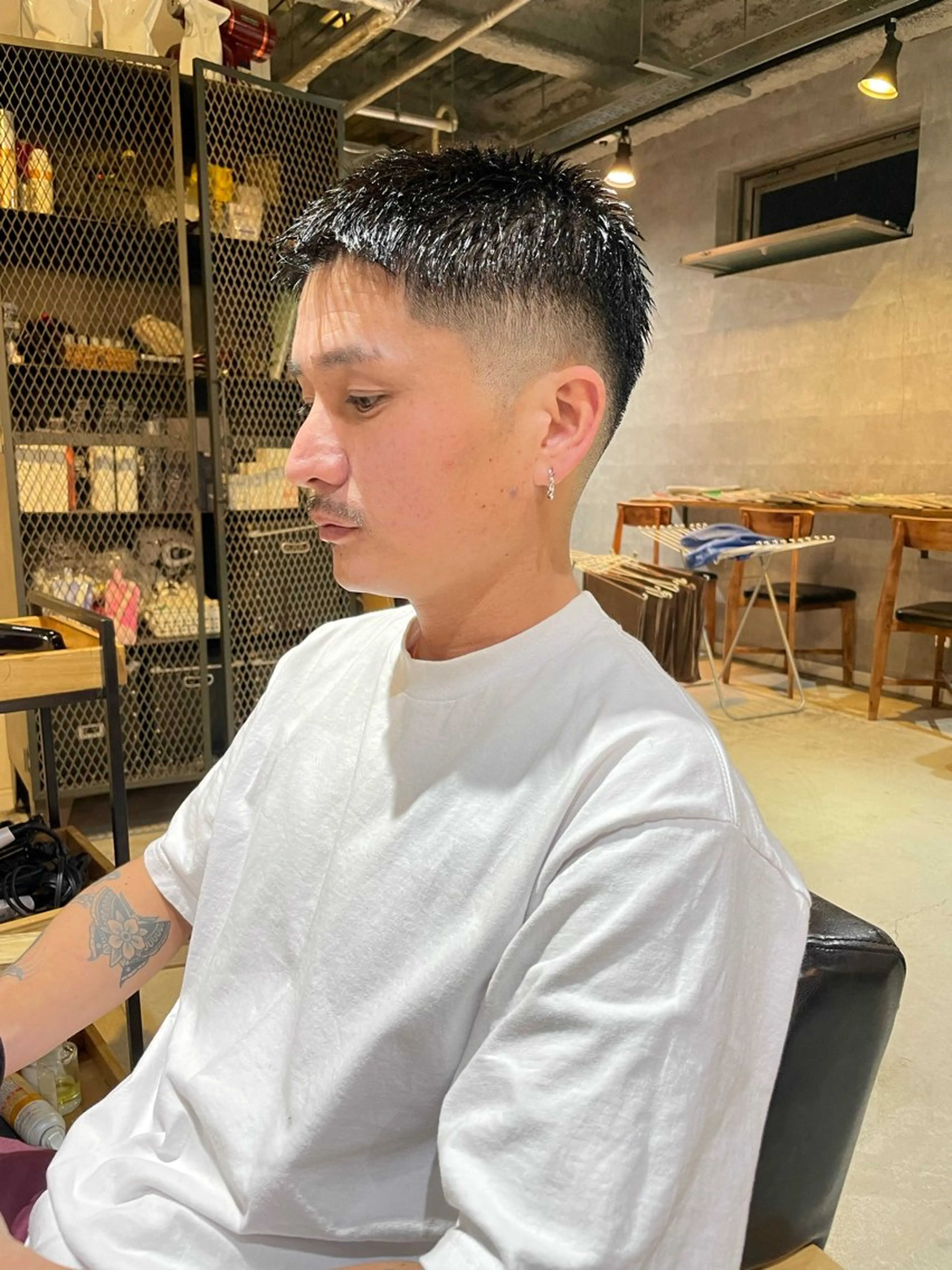 ショート メンズ フェードカット カット 俵 知広のヘアスタイル