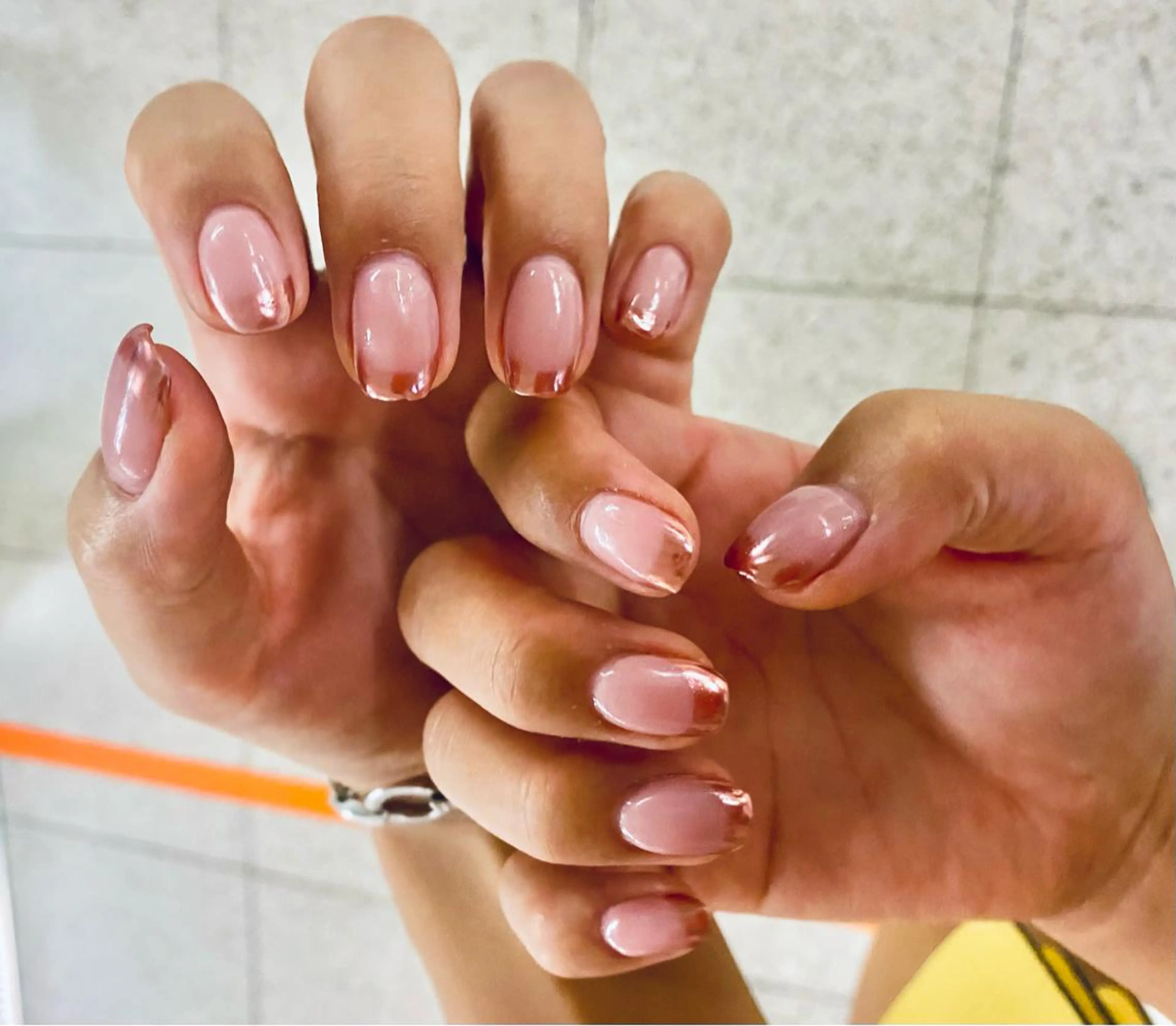 キッズ ネイル フレンチネイル ミラーネイル ピンク ハンドネイル おうちネイルサロン RINAのその他イメージ