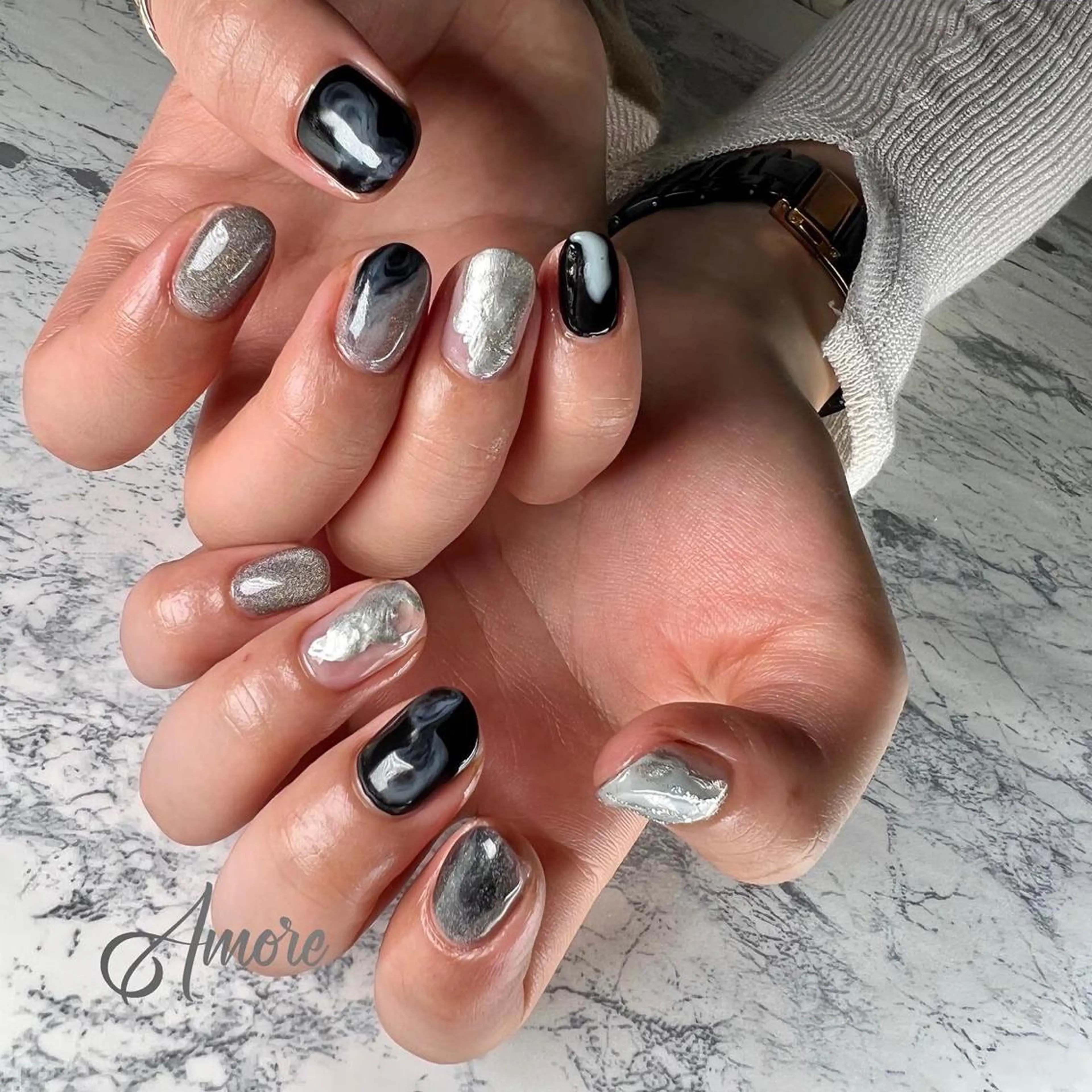 ネイル ジェルネイル 氷ネイル・うるうるネイル マグネットネイル ミラーネイル ニュアンスネイル You kyehwaのネイルデザイン