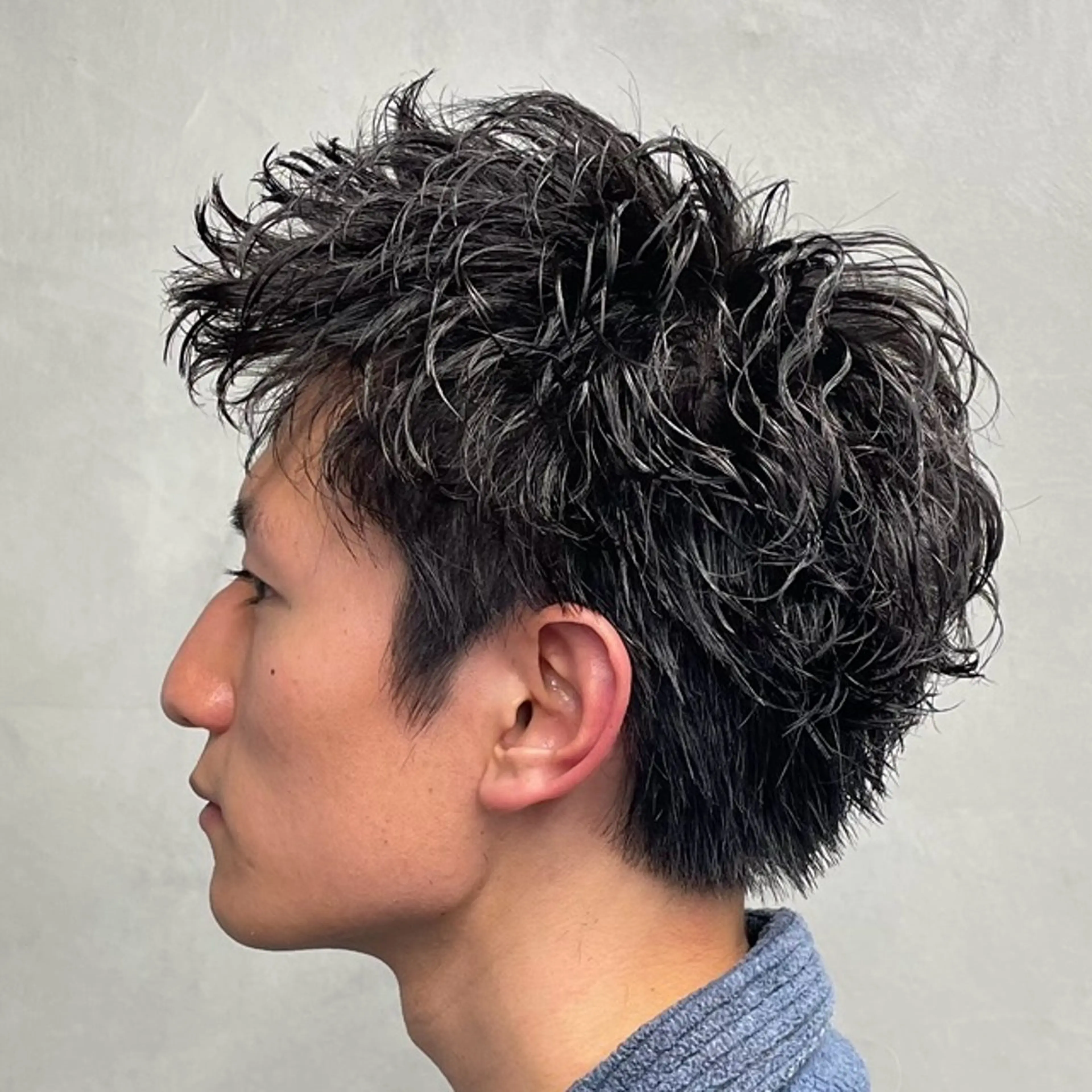 ショート パーマ ヘアアレンジ メンズ カット パーマ fifth 石川 凪のヘアスタイル