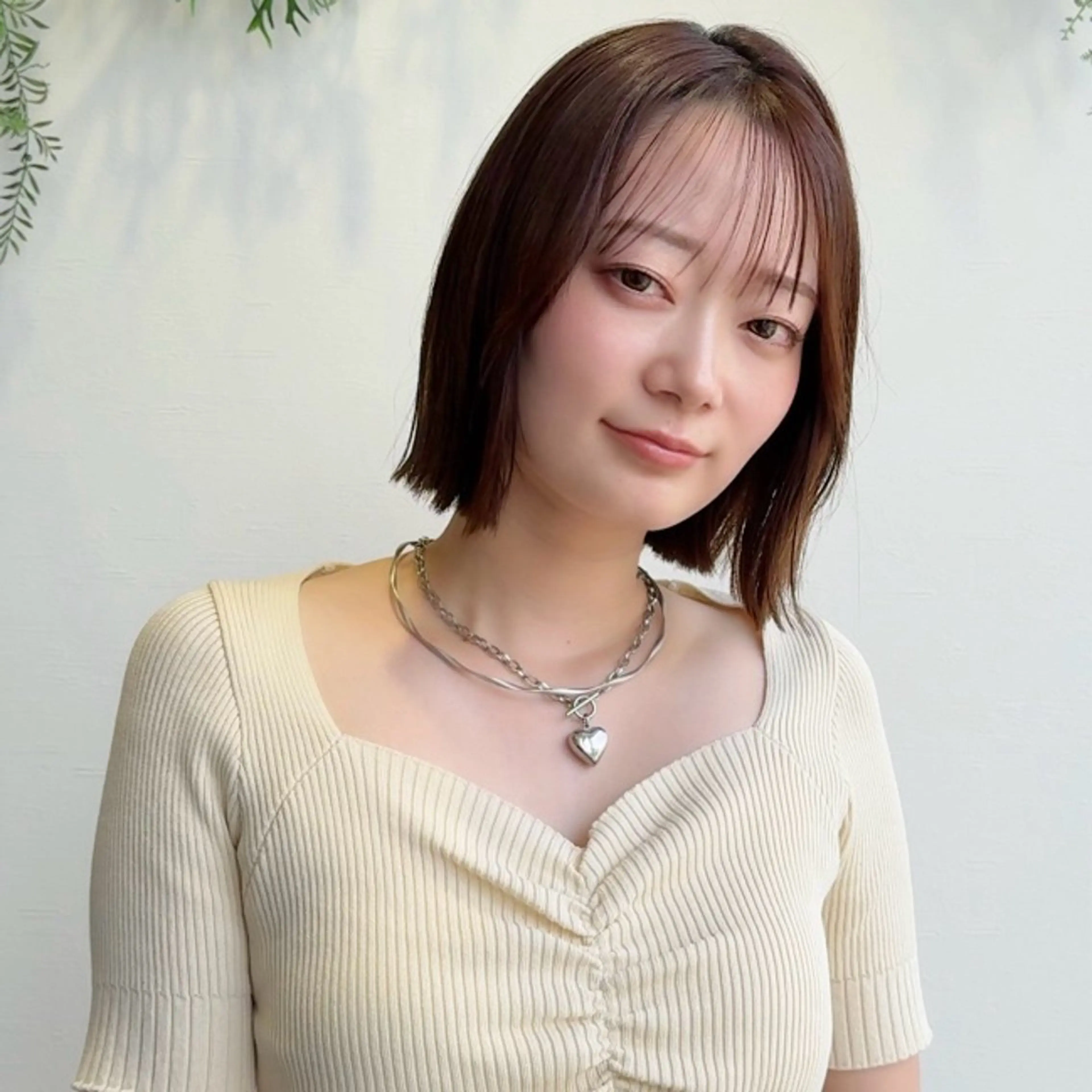 ミディアム カット ヘアカラー お悩み改善ボブ 顔まわりカット/こうのヘアスタイル