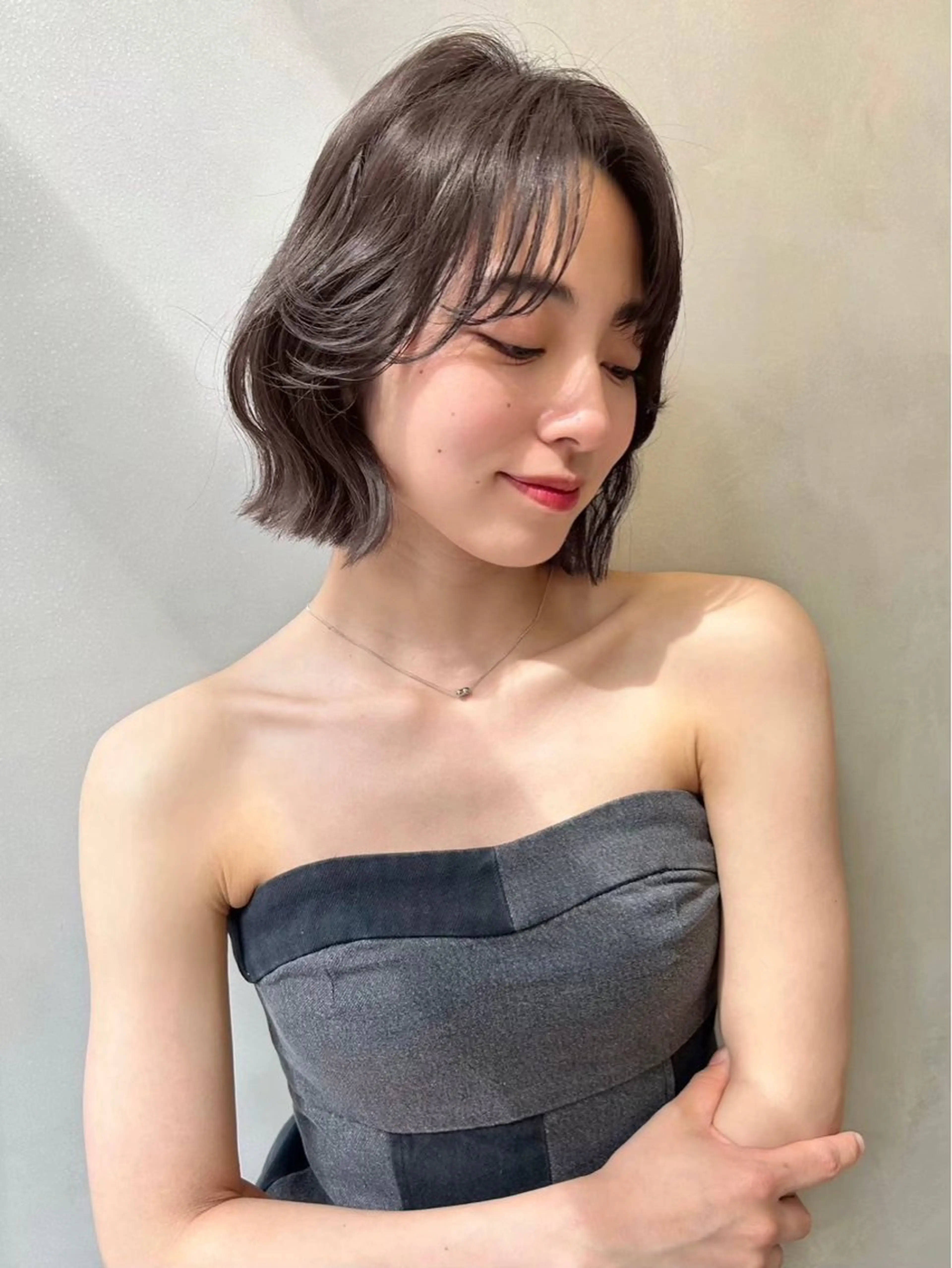 カラー レイヤー/暖色カラー /パーマ/落合 歩夢のヘアスタイル