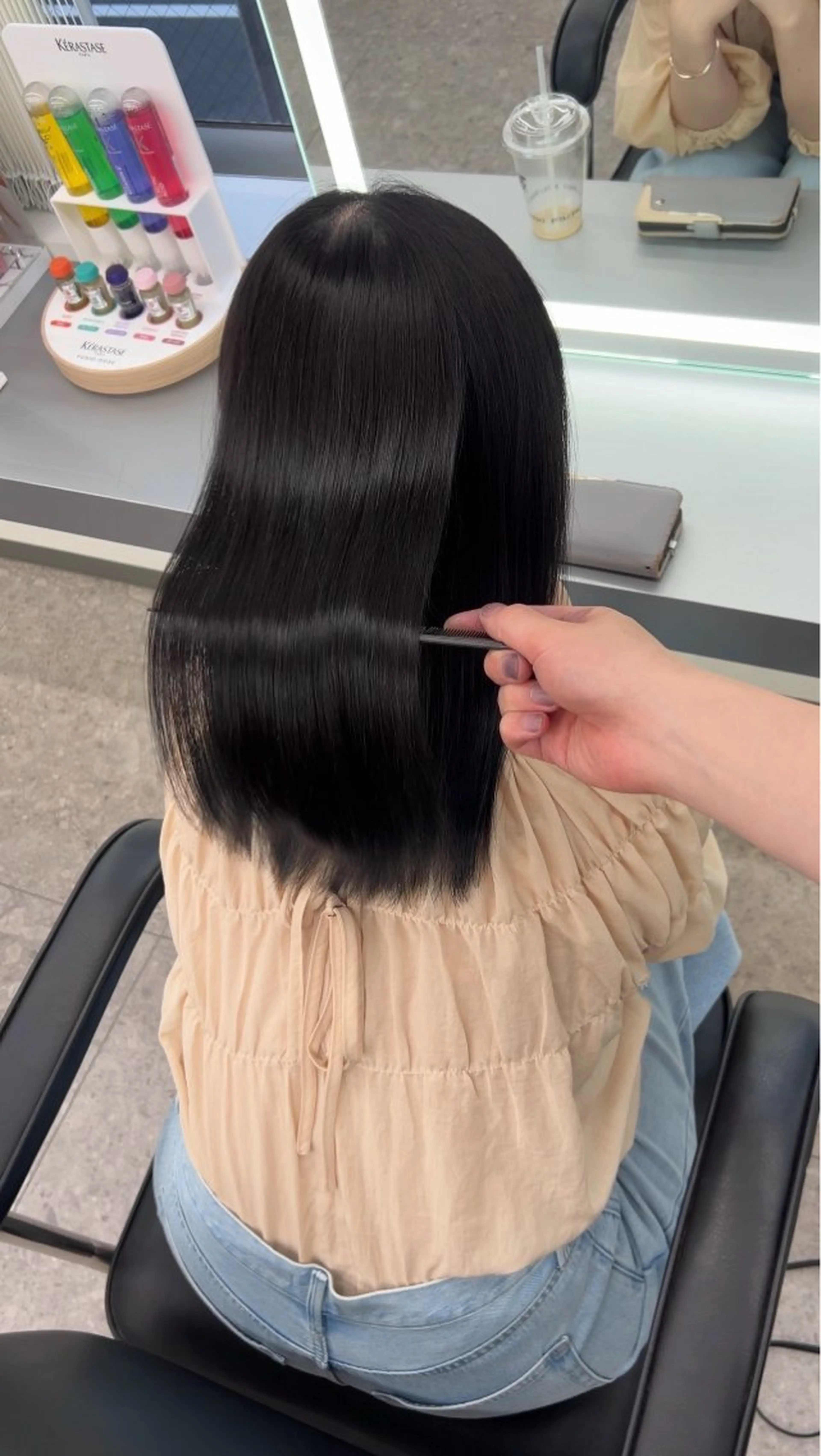 ロング カラー 縮毛矯正 カット ヘアカラー 縮毛矯正 トリートメント 髪質改善ストレート Kantaのヘアスタイル