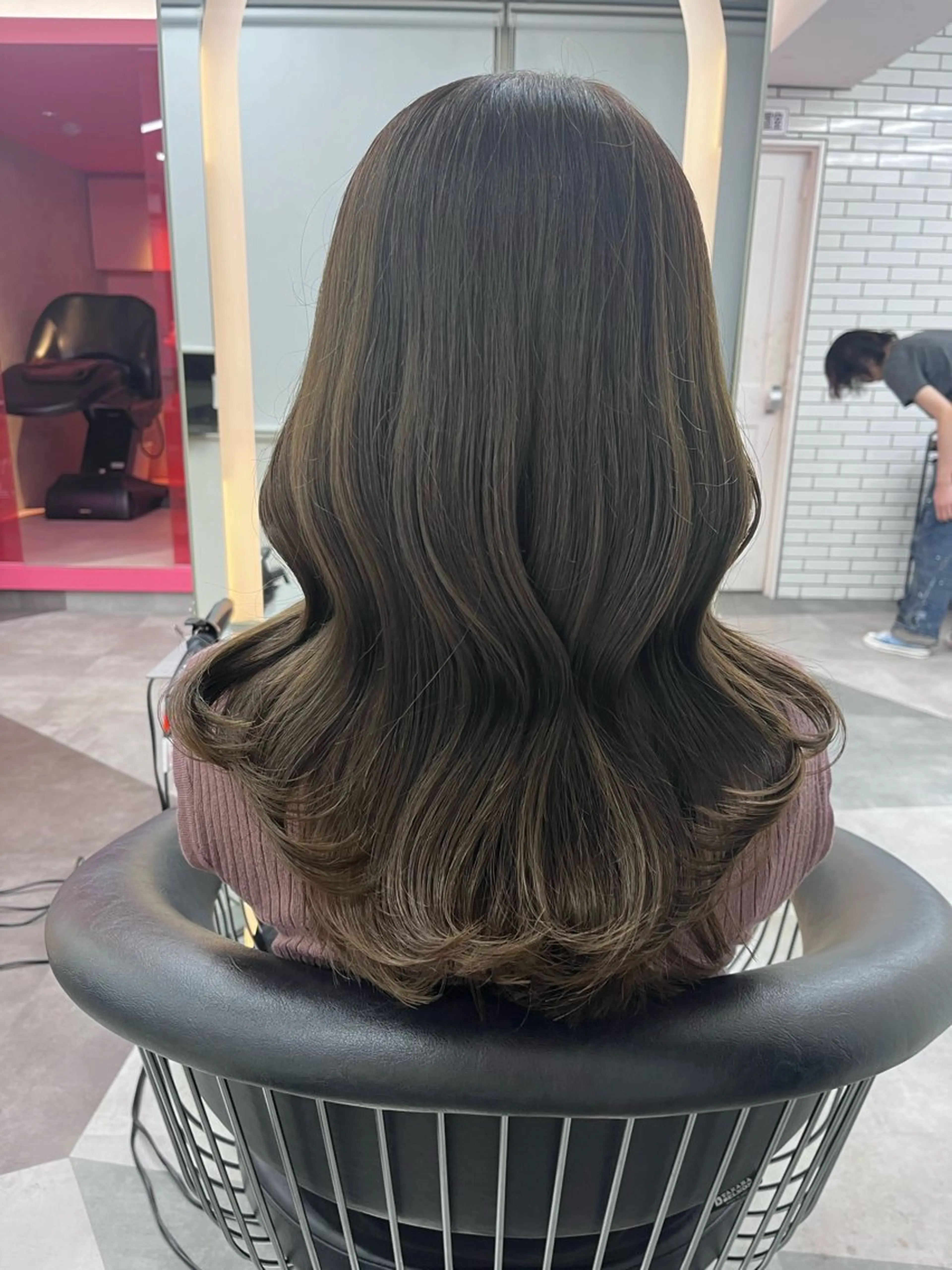 ミディアム 山崎/ボブ縮毛矯正 レイヤー髪質改善のヘアスタイル