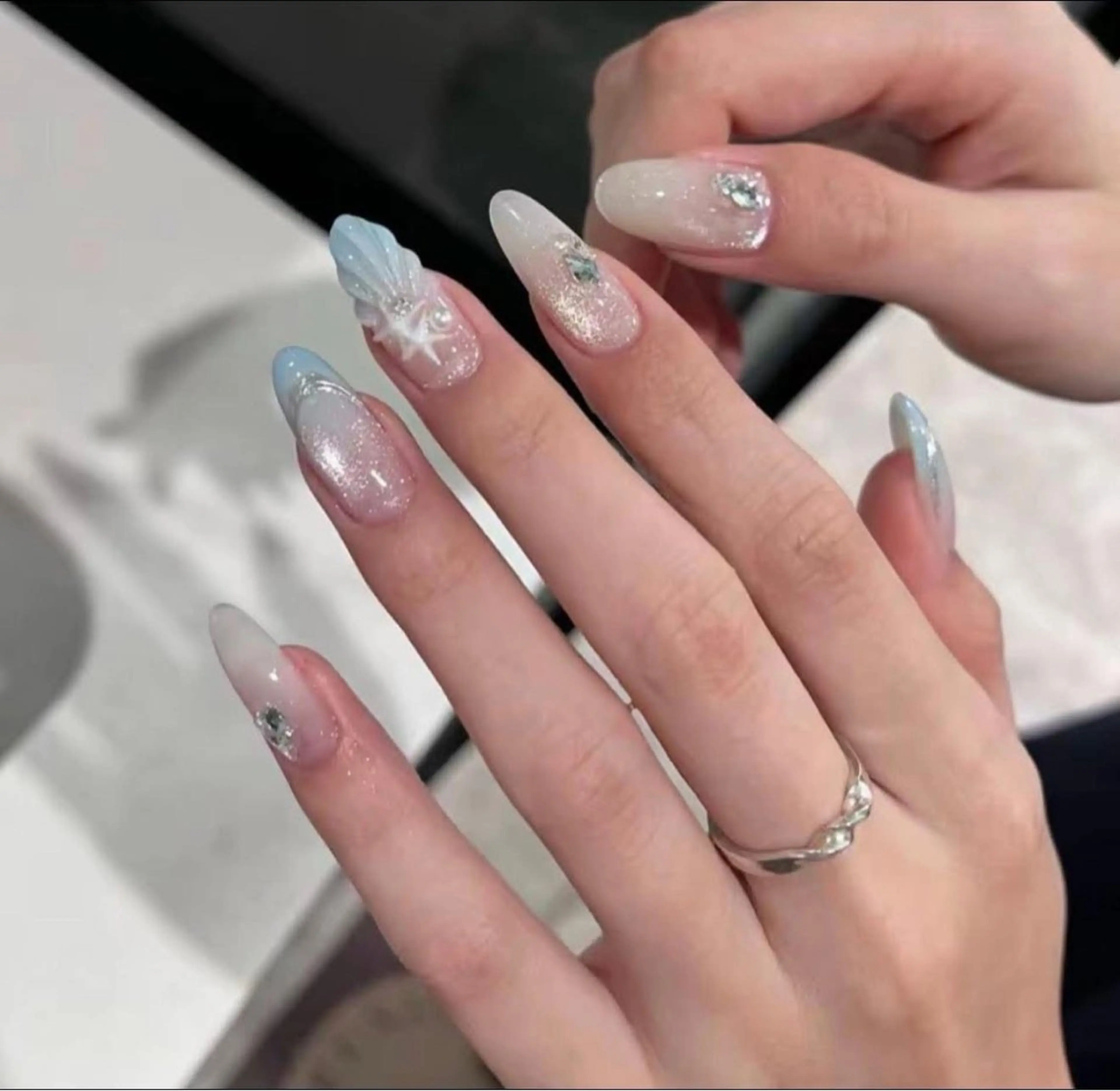 ネイル チークネイル フットネイル フレンチネイル グラデーション 韓国ネイル ハンドネイル YUKI NAILのネイルデザイン