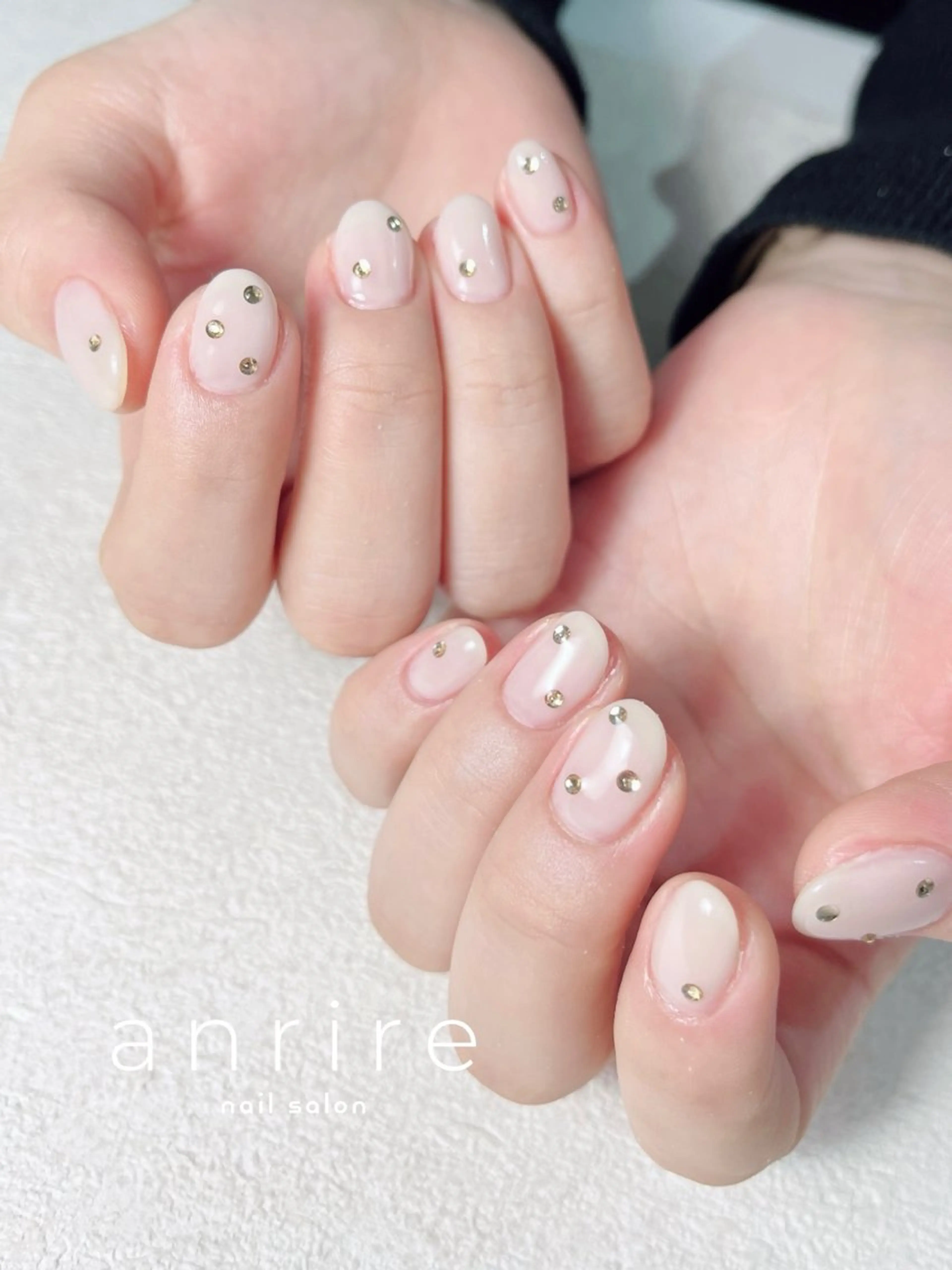 ネイル ブラウン ジェルネイル オフィスネイル パラジェル ショートネイル ハンドネイル nailsalon anrireのネイルデザイン