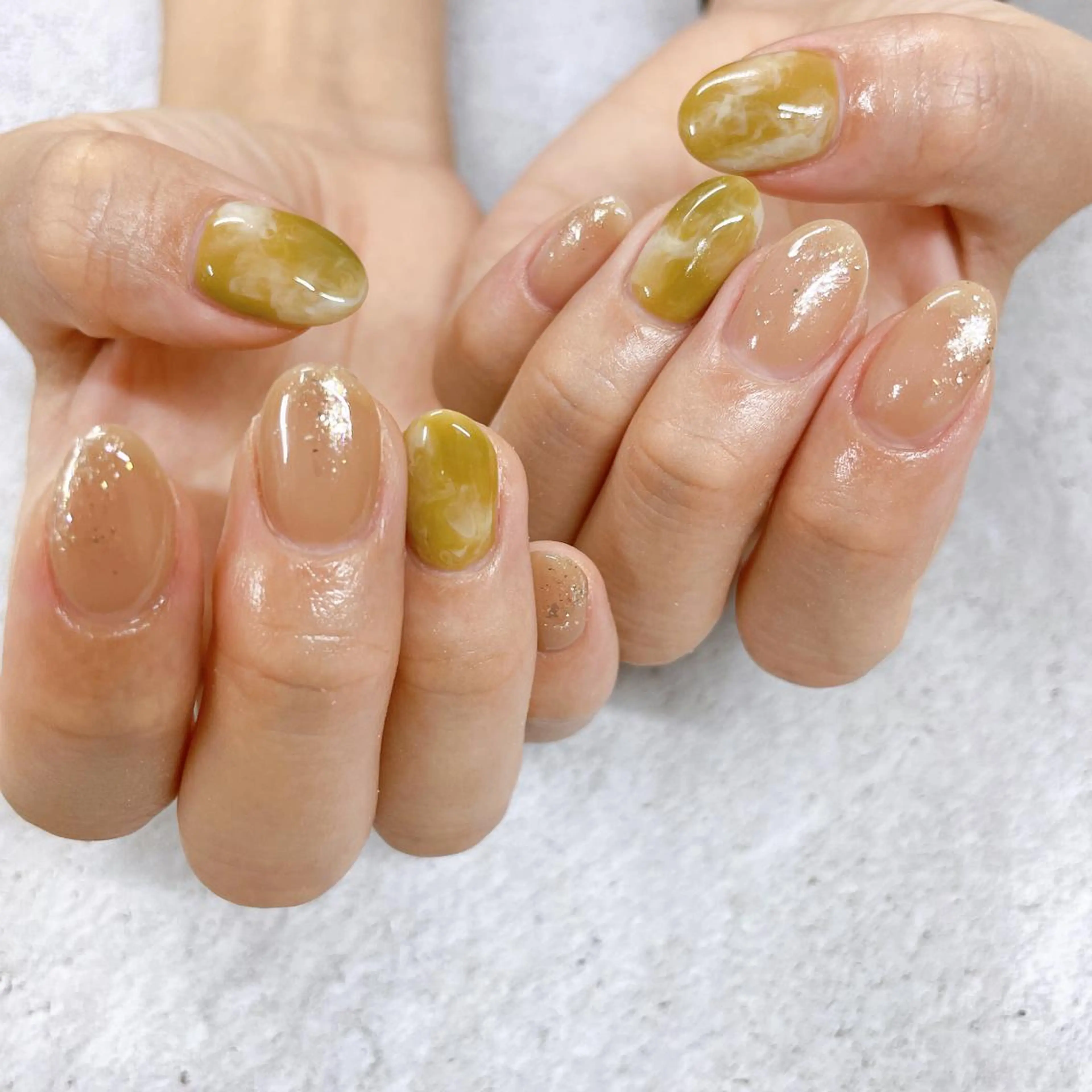 ネイル ラメ(グリッター) ミラーネイル Luana Sono nailのネイルデザイン