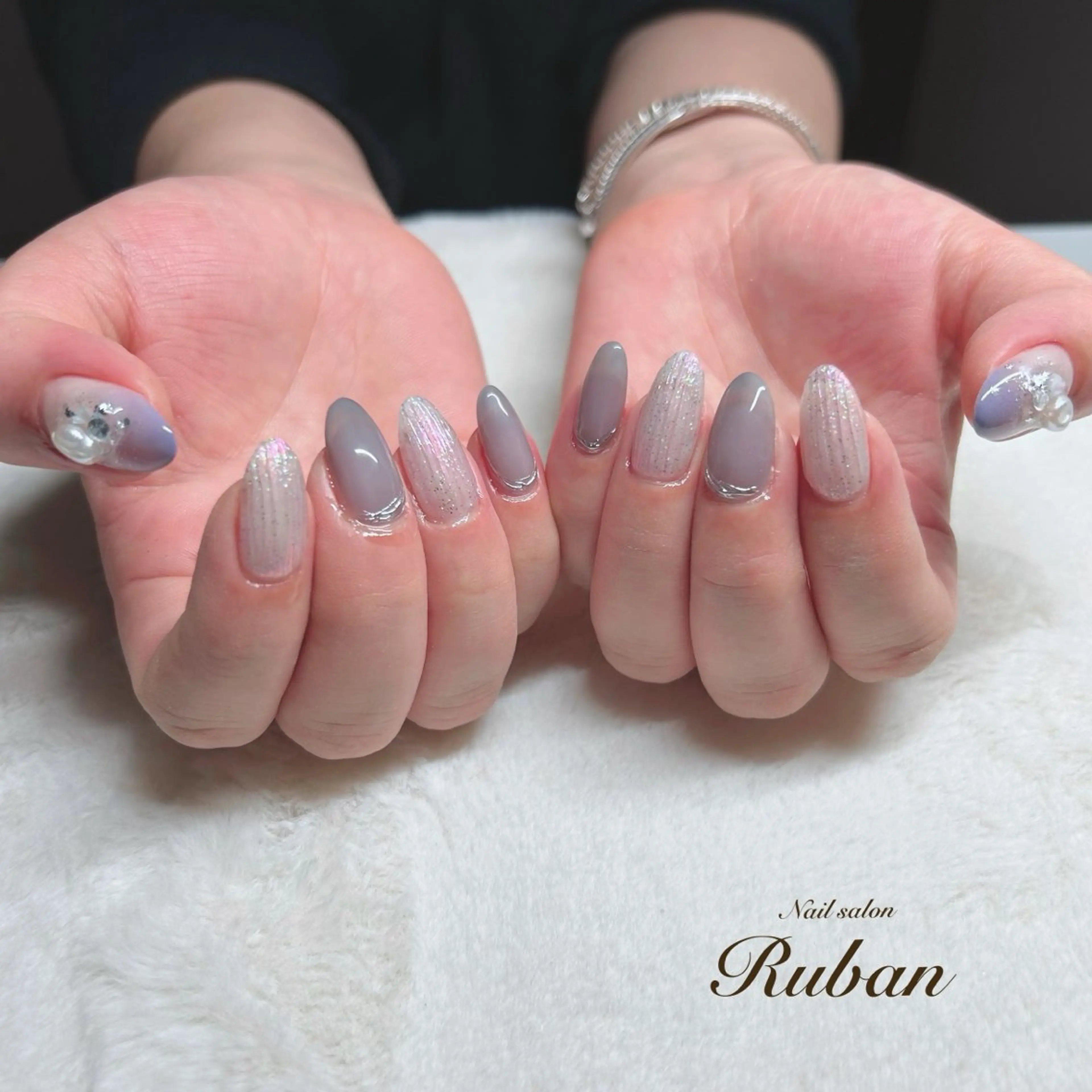 ネイル アートネイル 長さ出し ロングネイル 持ち込み Nail salon Rubanのネイルデザイン