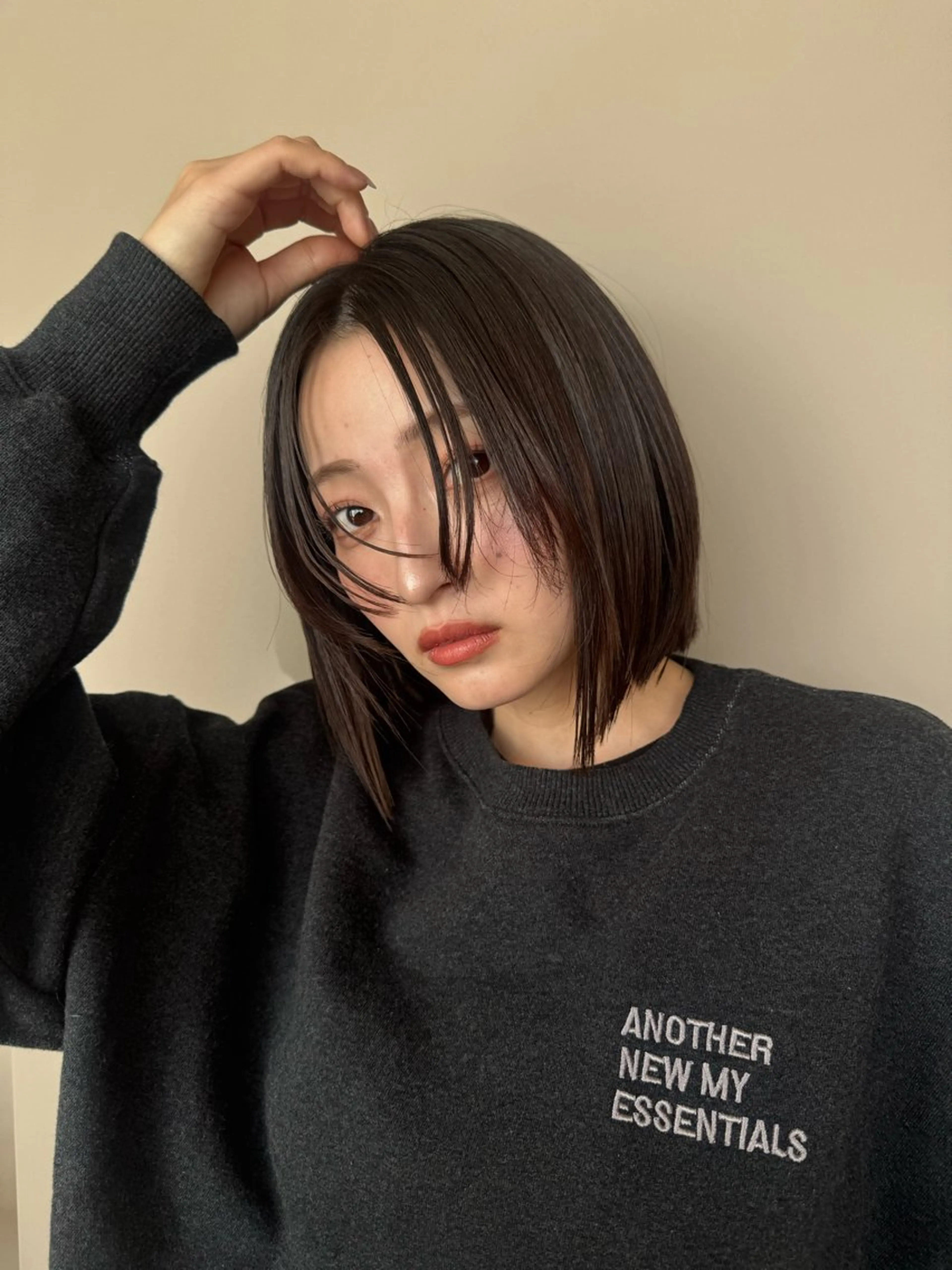 ショート カラー 切りっぱなしボブ ボブ 髪質改善/縮毛/ボブ CHIHIROのヘアスタイル