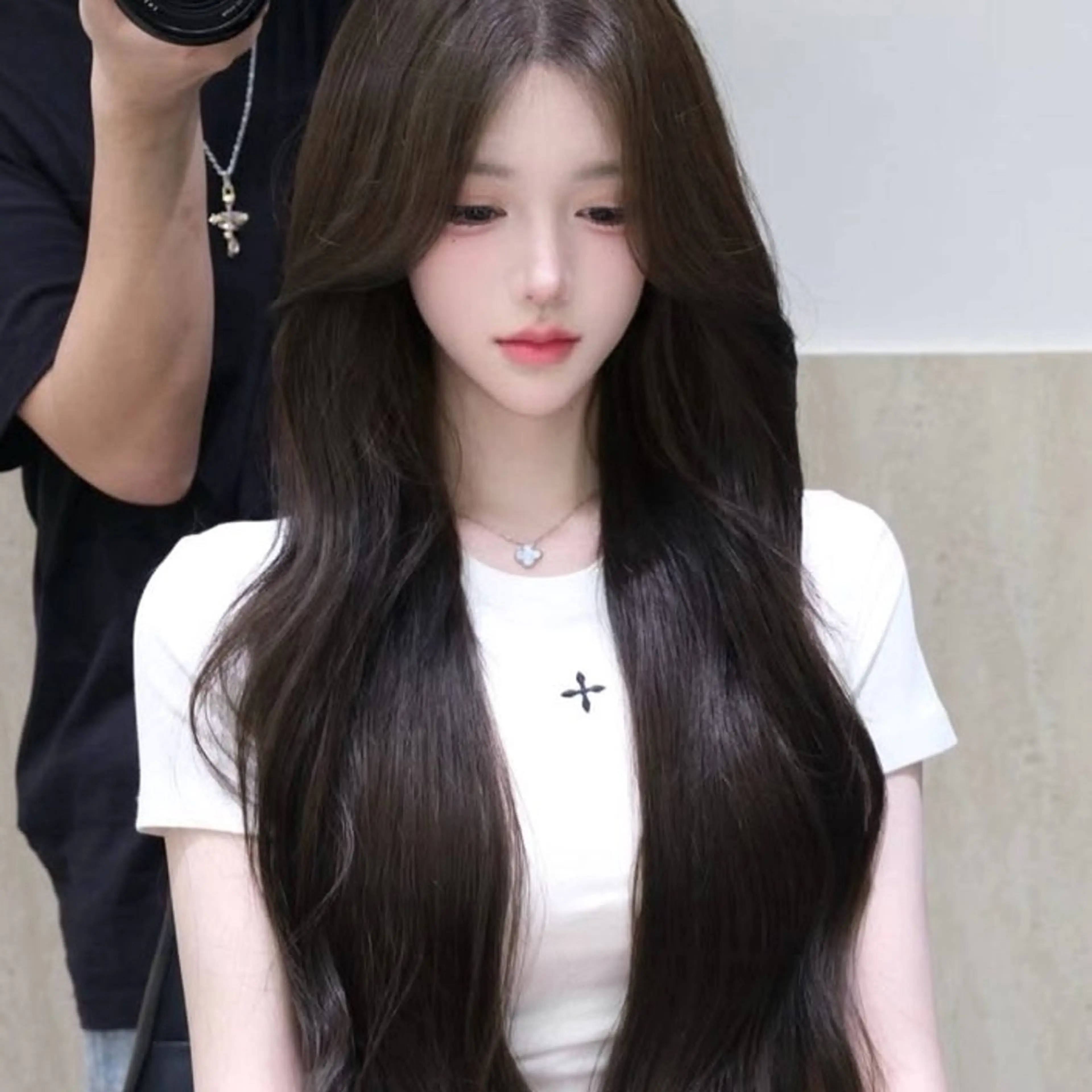 ロング 似合わせカット♡ 韓国レイヤーのヘアスタイル