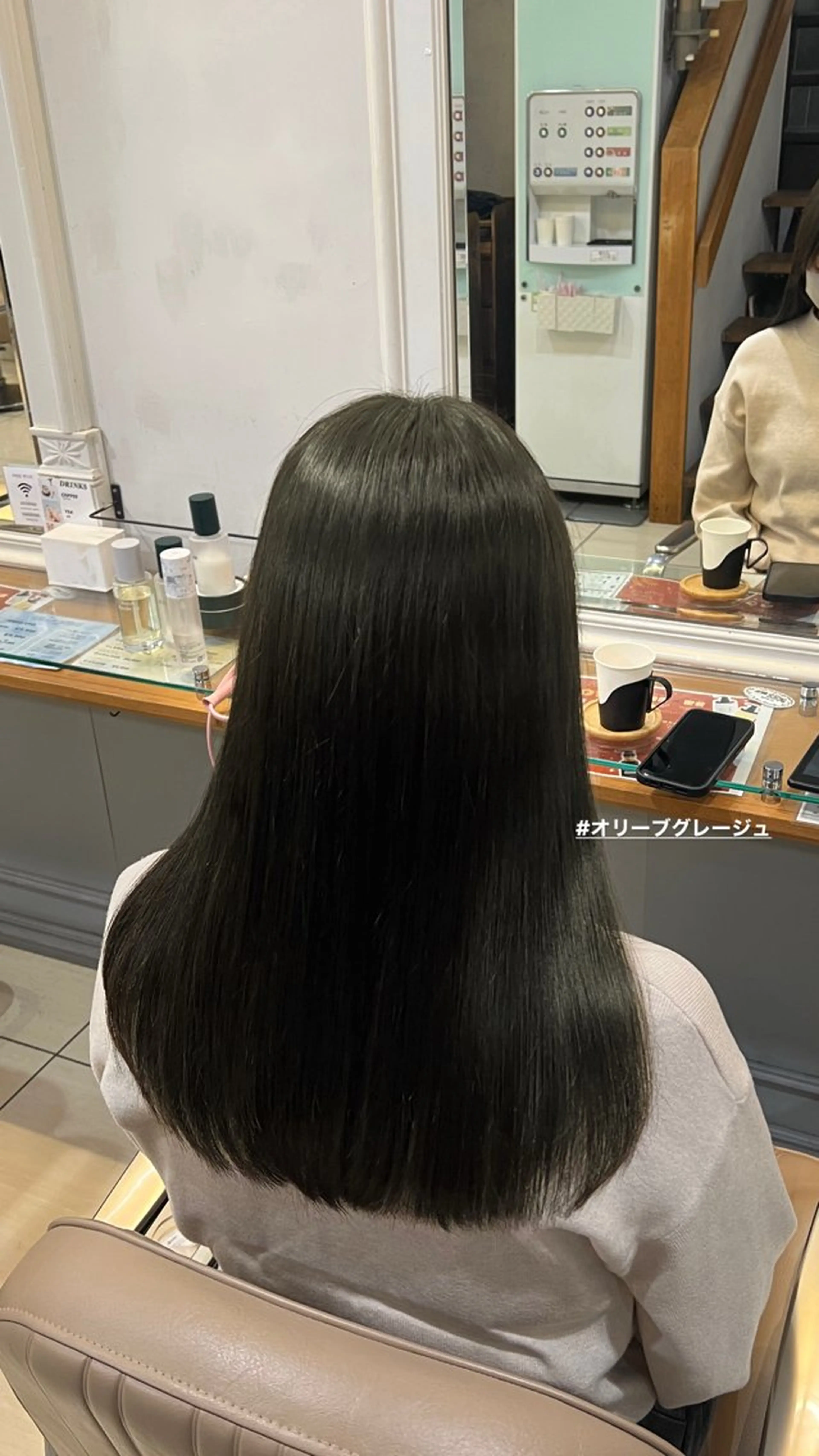 ミディアム カラー グレージュ オリーブグレージュ オリーブグレー 横浜/カラーモデル ✩💚りんか💚✩のヘアスタイル