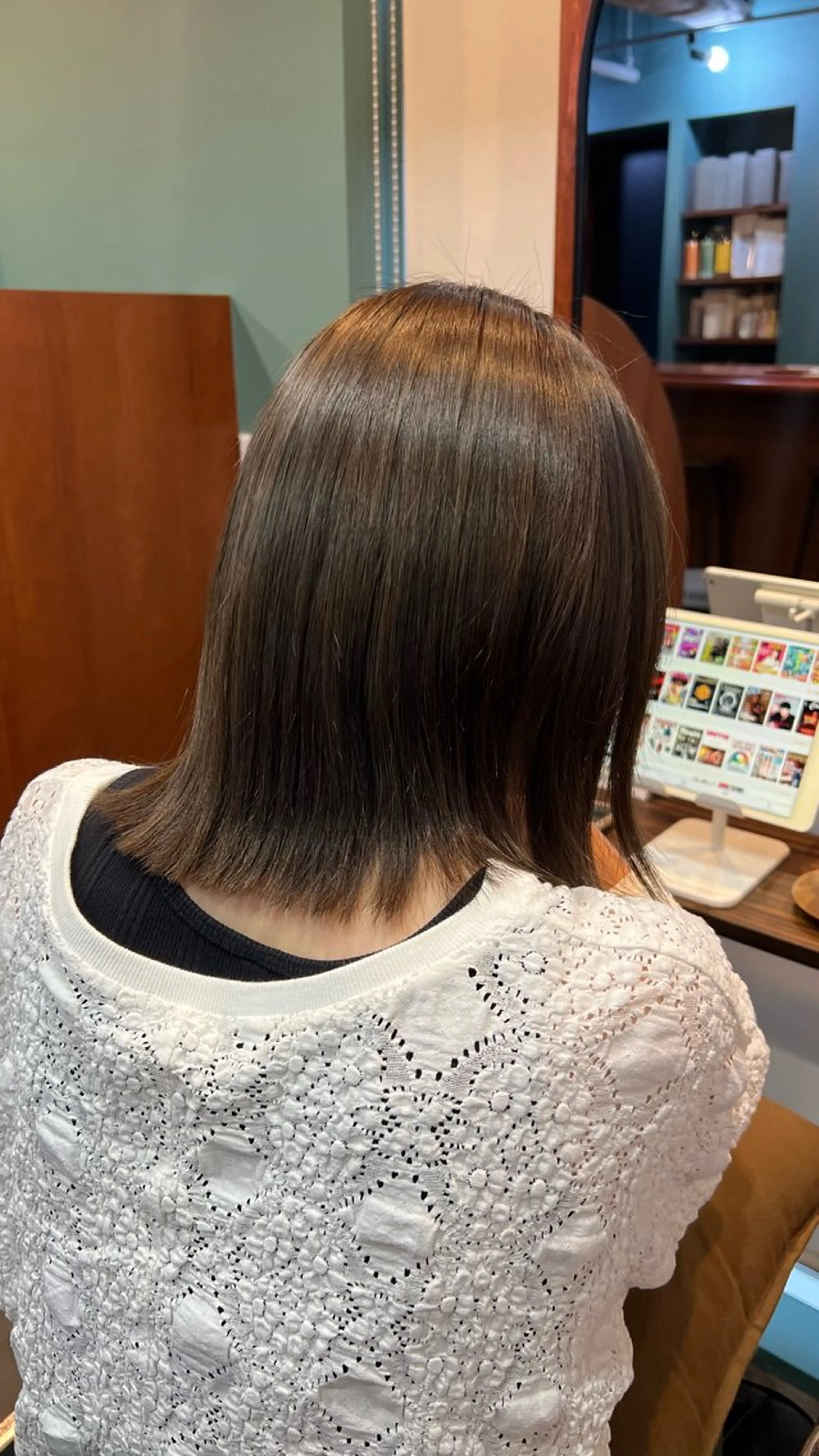 ミディアム カット 縮毛矯正 トリートメント ヘッドスパ 美髪矯正/髪質改善 🌼 原田 愛弓のヘアスタイル