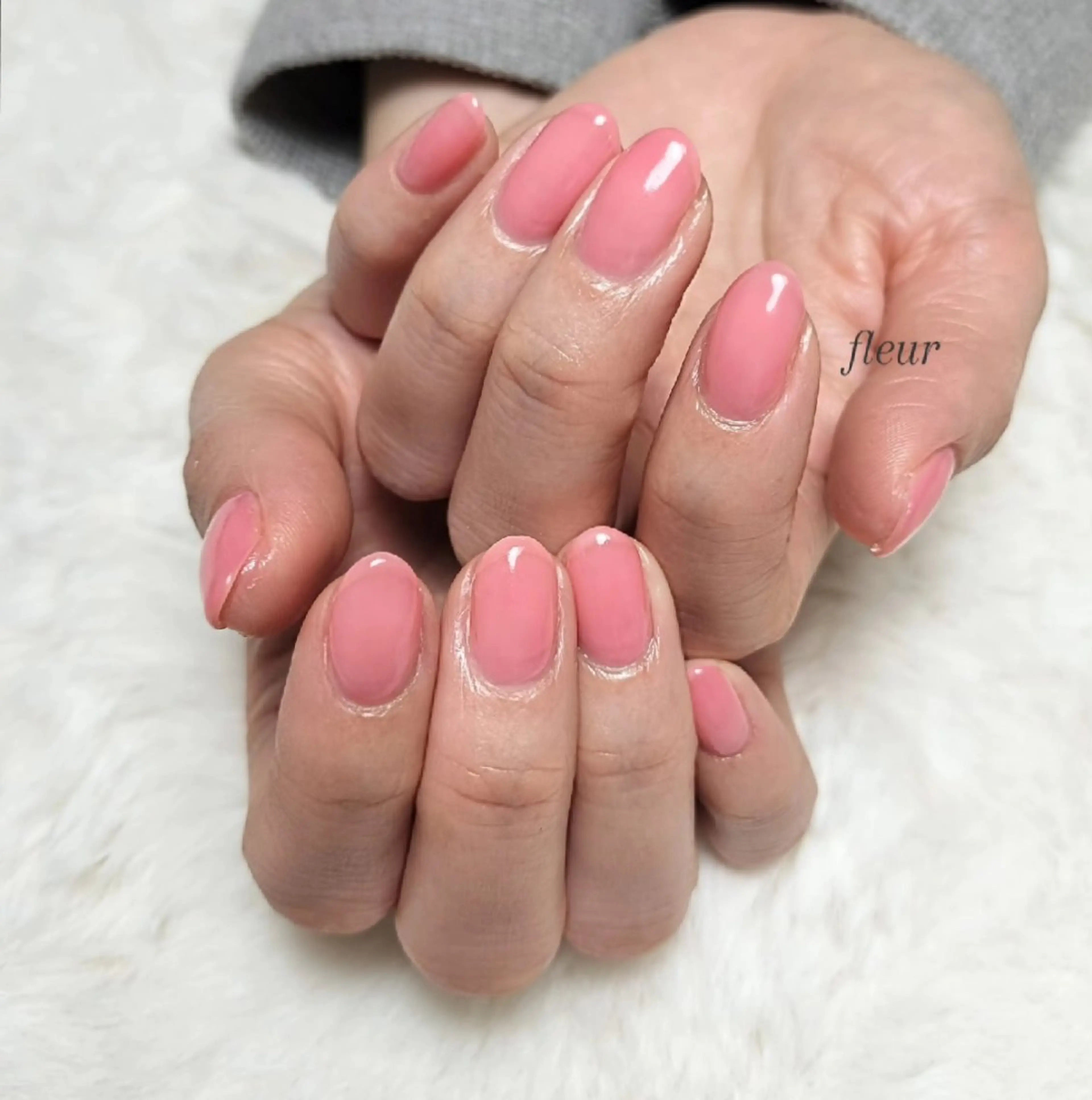 ネイル ワンカラーネイル ピンク 春ネイル megumi. sのネイルデザイン