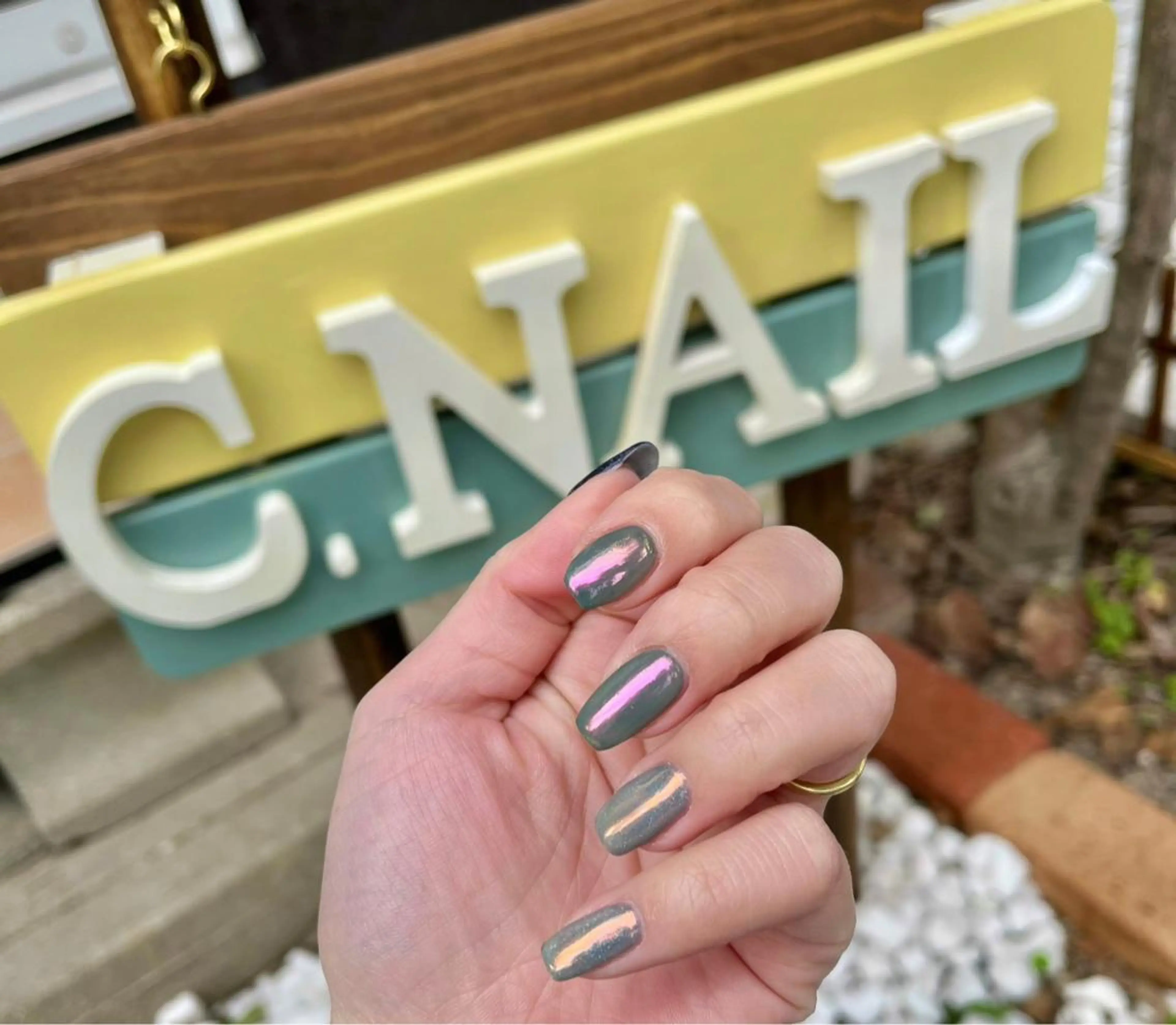 ネイル ミラーネイル C.Nail &Eye筑紫駅のネイルデザイン