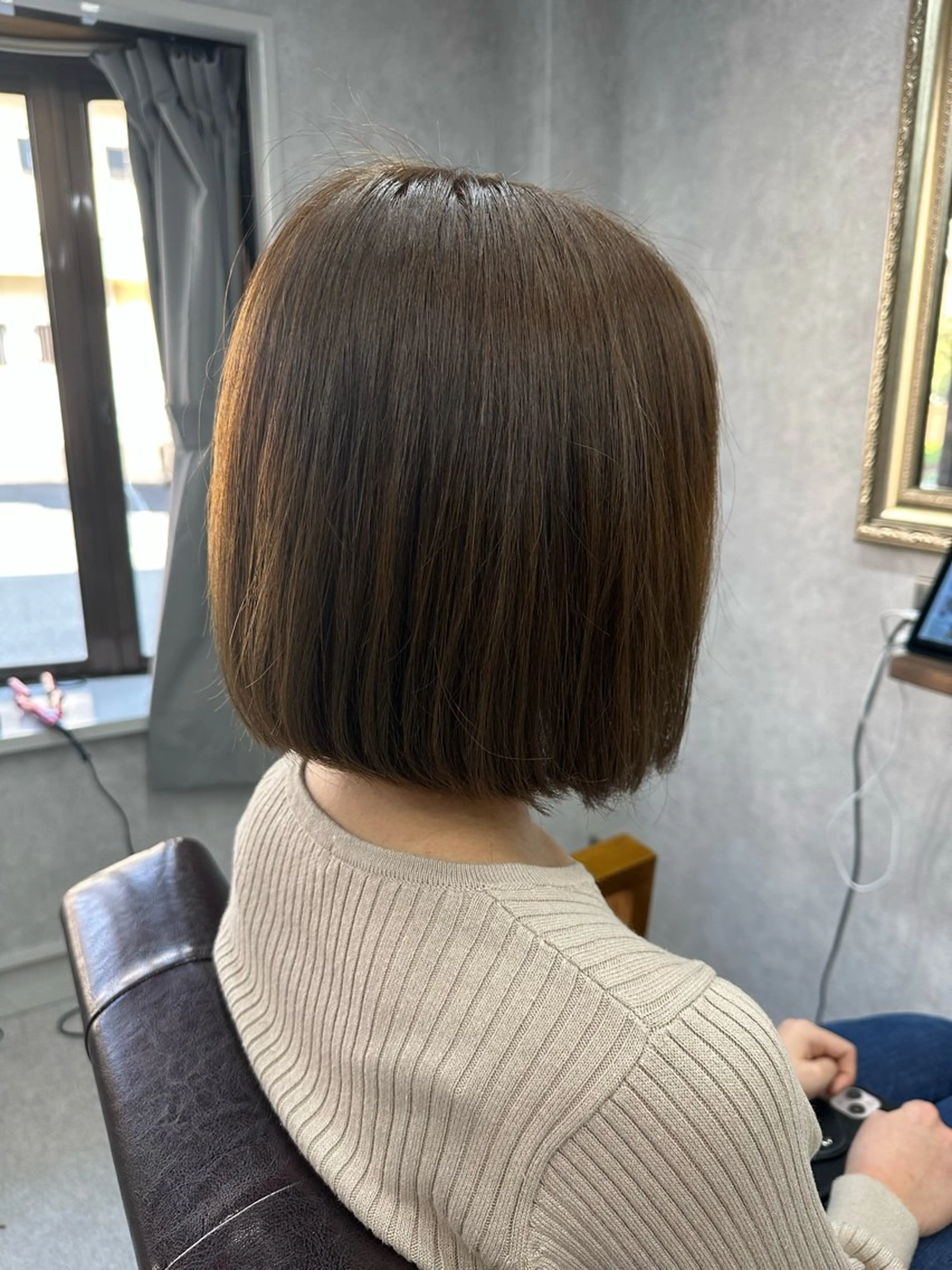 ミディアム カラー カット ヘアカラー トリートメント Lien 深井店のヘアスタイル