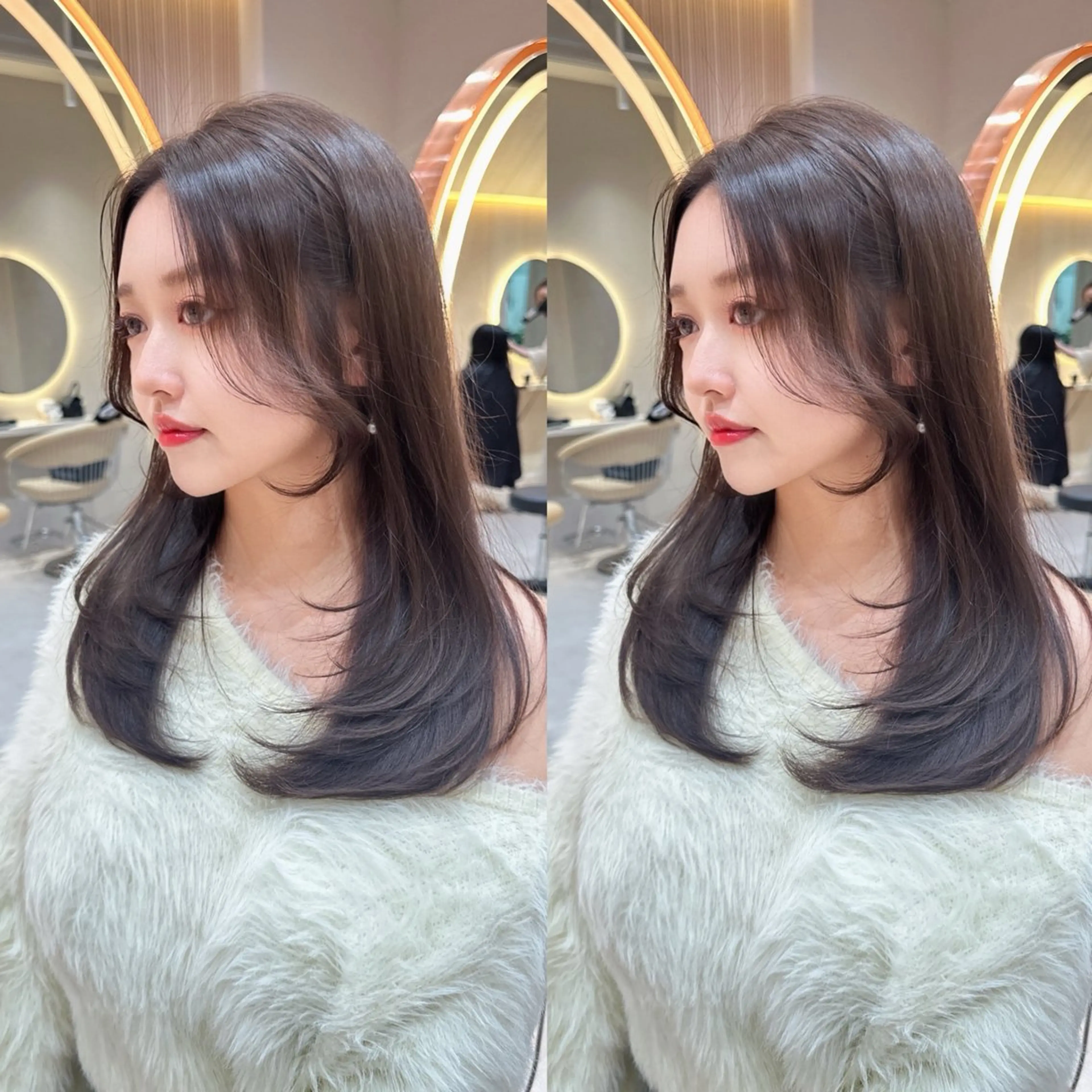 セミロング カット ヘアカラー トリートメント レイヤー❣️縮毛矯 川村利幸のヘアスタイル