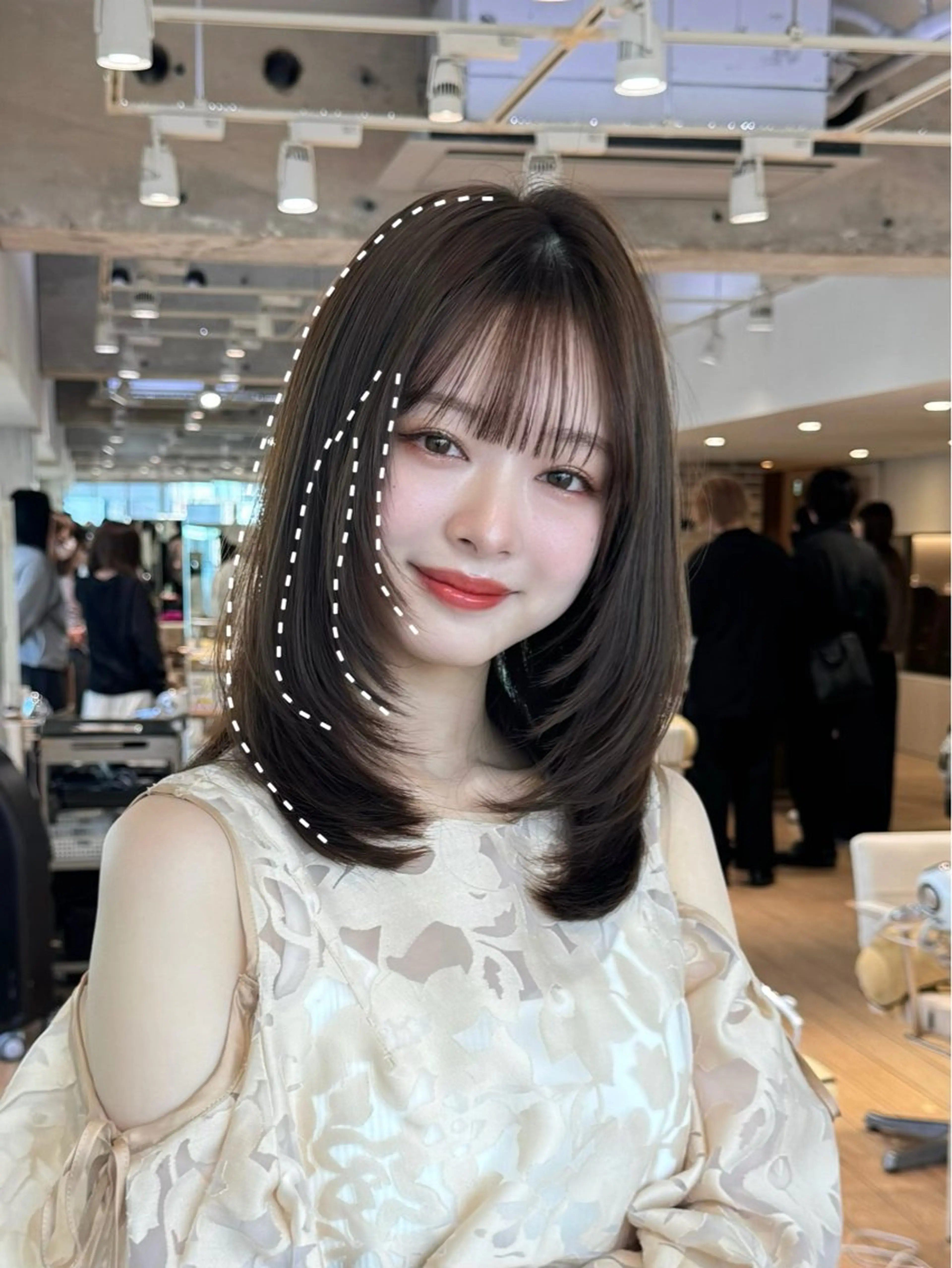 ミディアム ミディアムレイヤー ハイレイヤー レイヤーカット 似合わせカット 小顔似合わせ提案/ レイヤー/川澄かずまのヘアスタイル