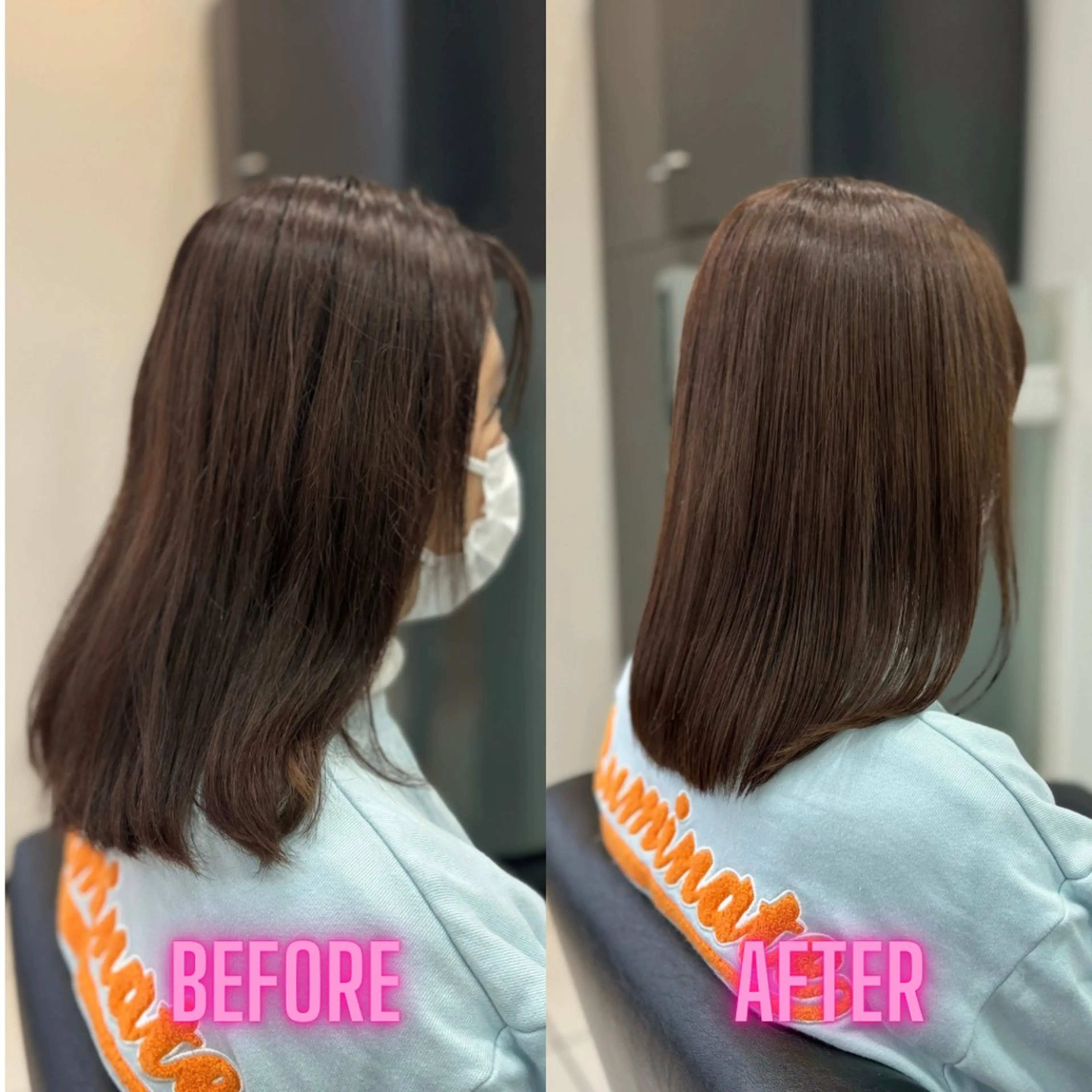 ミディアム YASU🍎CUT 赤系カラー/ヘアケアのヘアスタイル