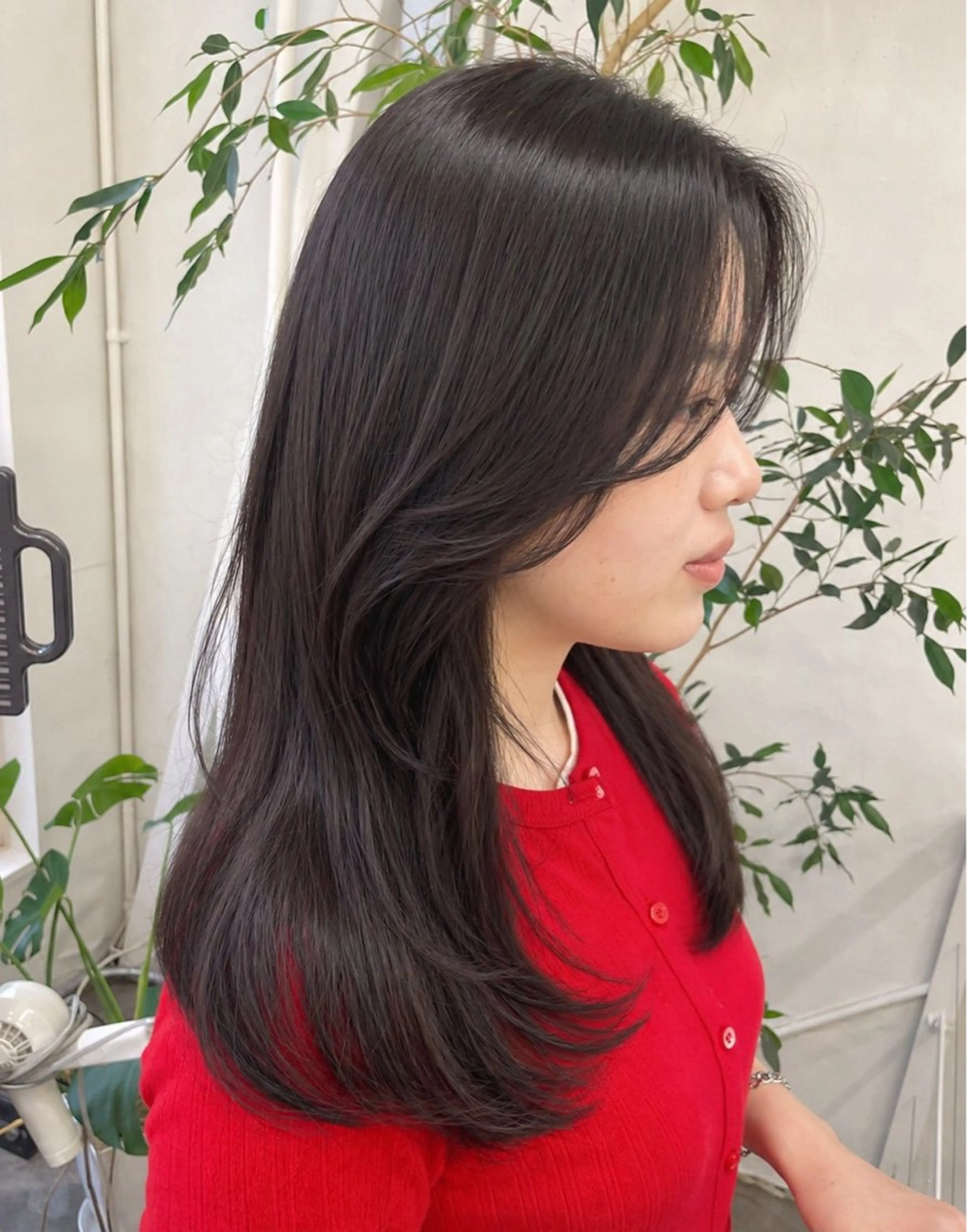 セミロング 韓国風ヘア カット ヘアカラー yukii しまむら のぞみのヘアスタイル