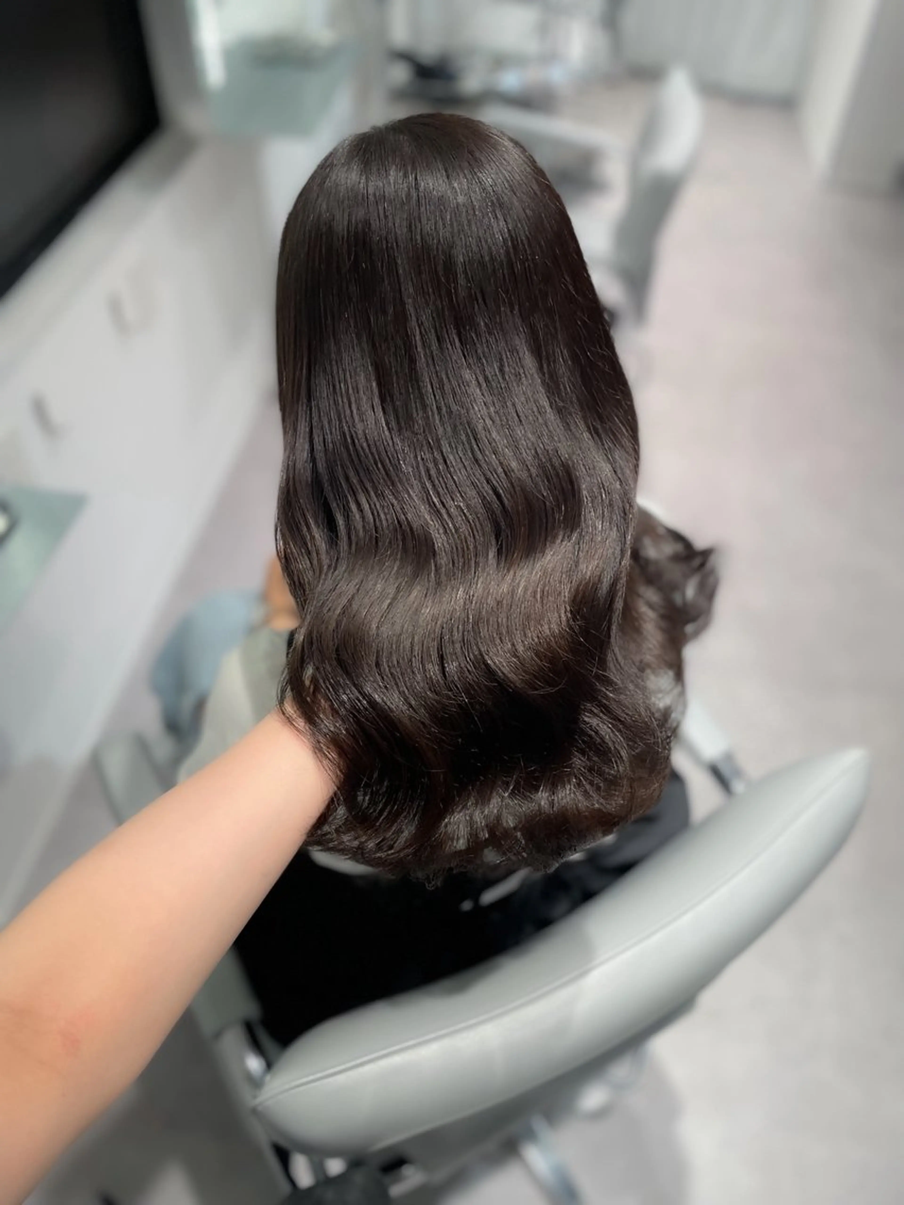 セミロング ヘアカラー トリートメント 透明感たっぷり柔らか 可愛いStyle杏琉のヘアスタイル