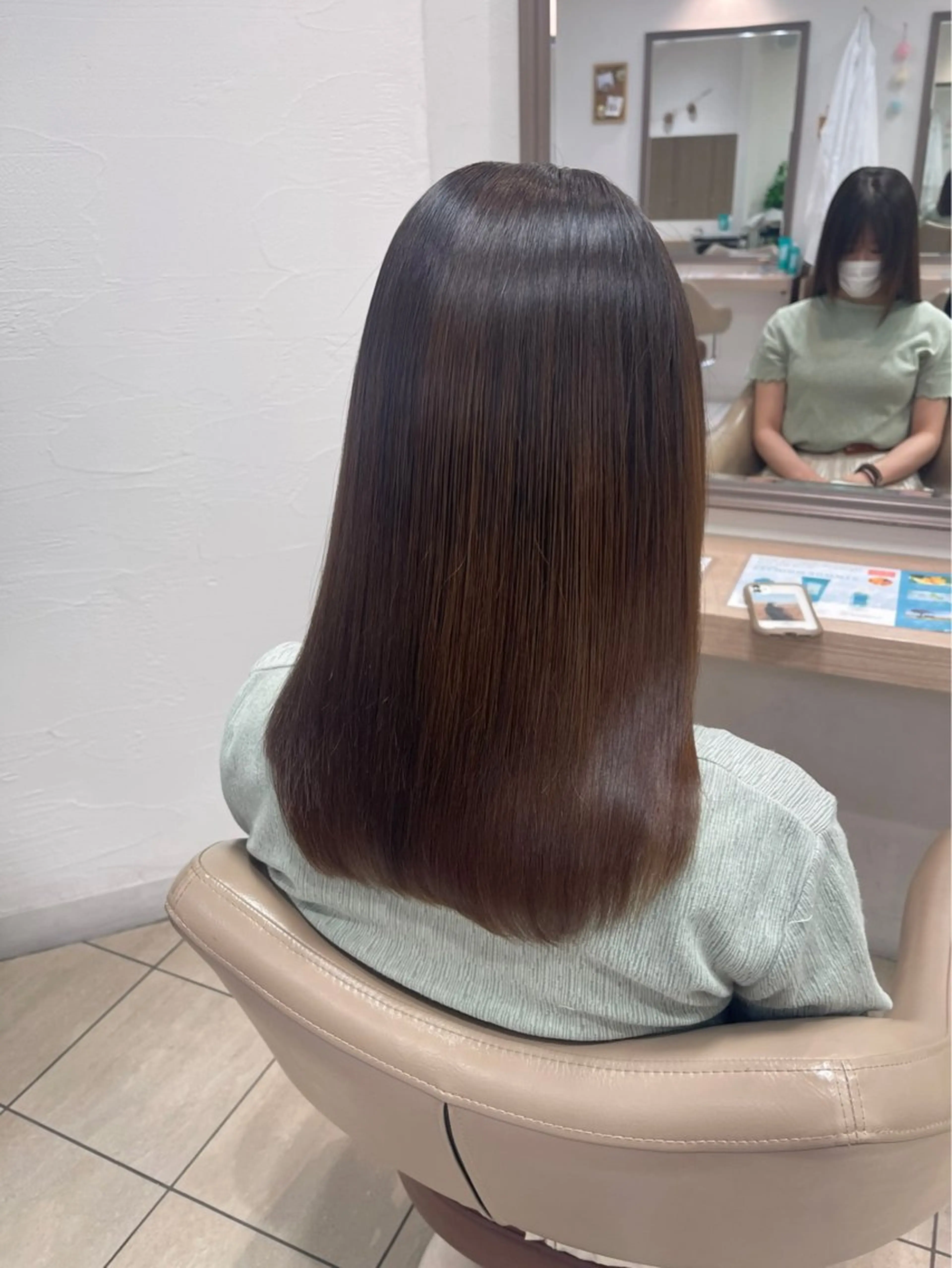 ロング カラー 縮毛矯正 🍒Ash国立 阿部妃南🍒のヘアスタイル
