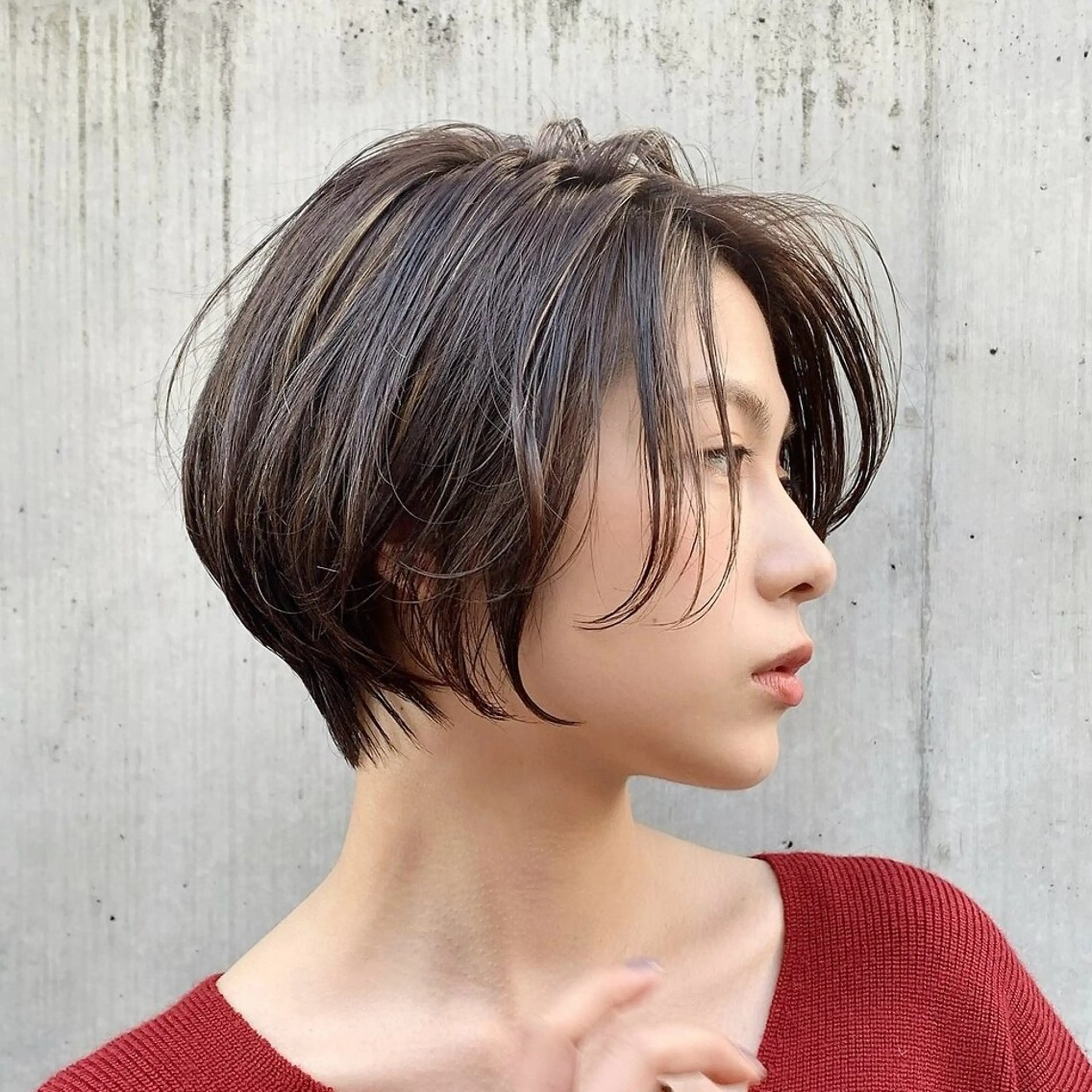 ショート カラー ショートボブ ショートレイヤー ボブ レイヤーカット 似合わせカット カット ヘアカラー トリートメント ヘッドスパ ヘアセット 短めショートカット カットモデルのヘアスタイル